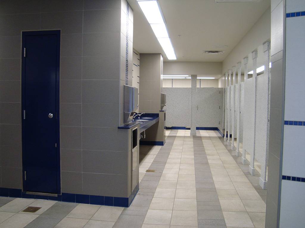 Former Tomorrowland Skyway Station interior restroom