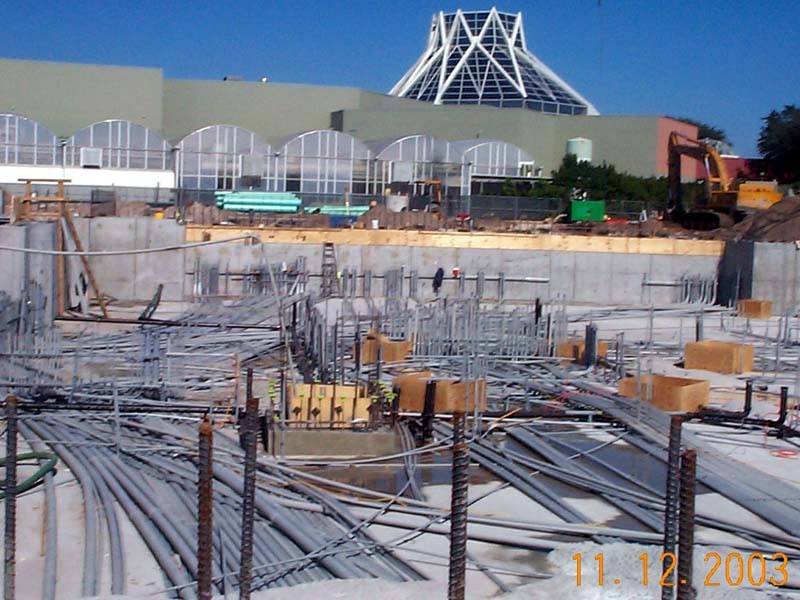 Soarin construction and ground preparation