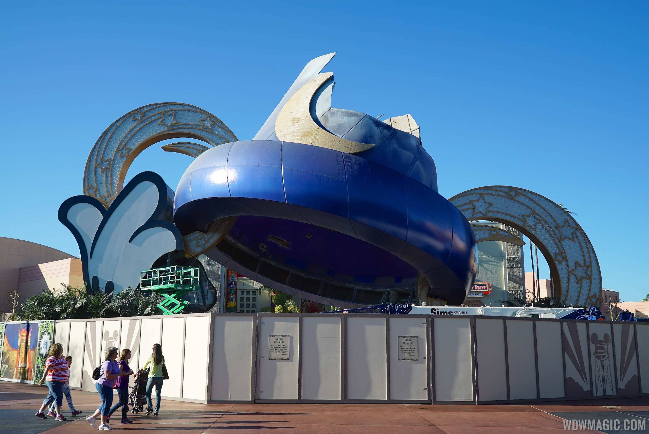 PHOTOS - Sorcerer Mickey Hat icon demolition at Disney's Hollywood Studios