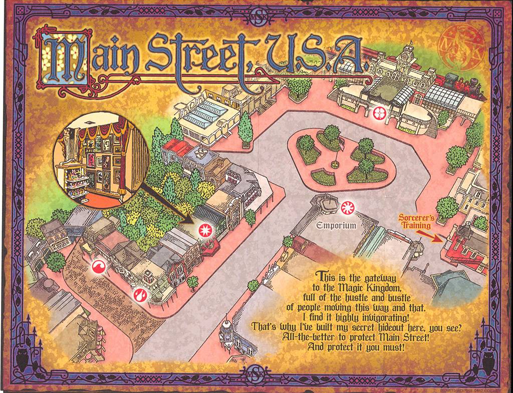 Main Street USA portal locations map
