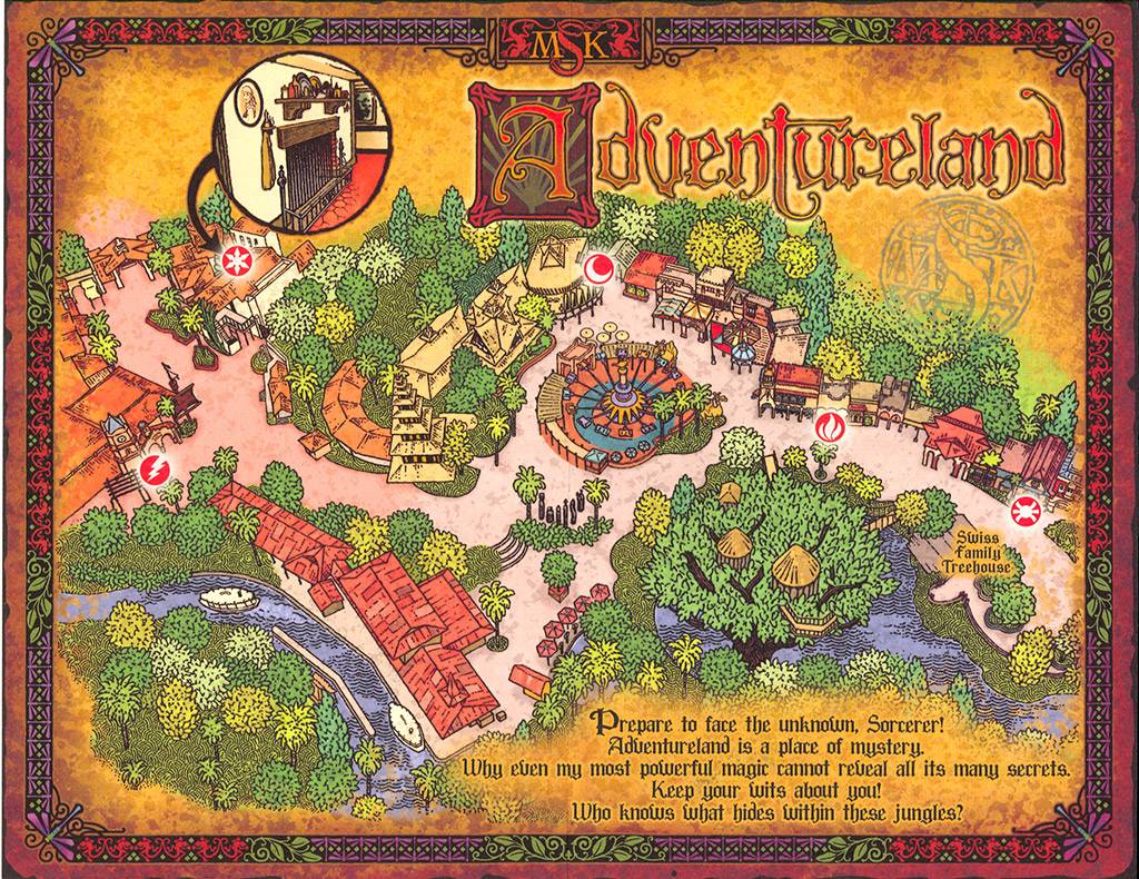 Adventureland portal locations map