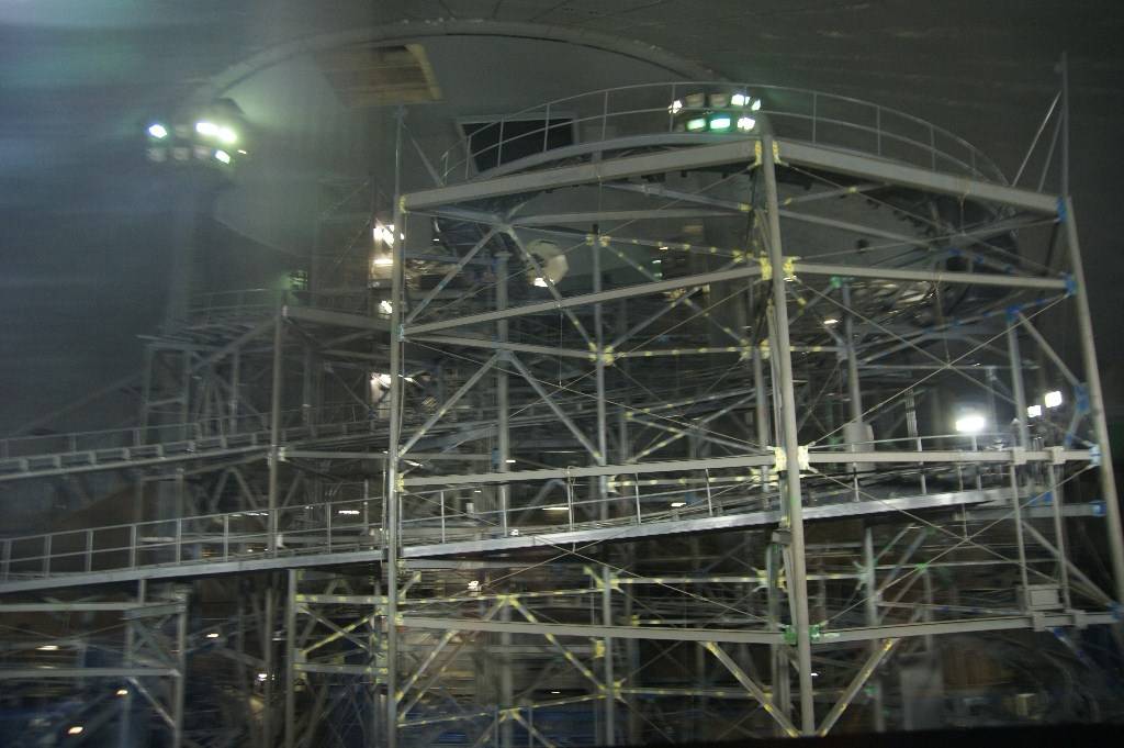 Space Mountain track photos with work lights on (2010)