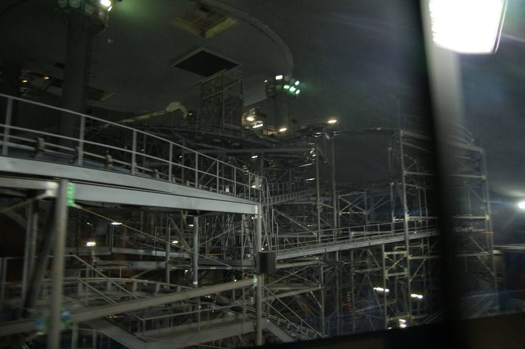 Space Mountain track photos with work lights on (2010)