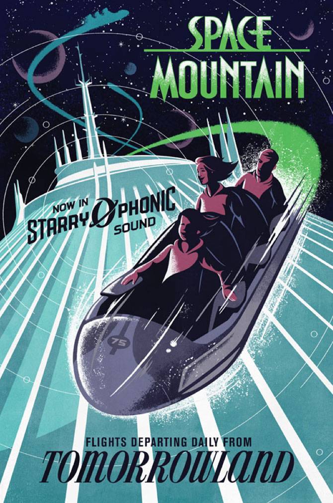 Space Mountain 'Starry-O-Phonic Sound' poster