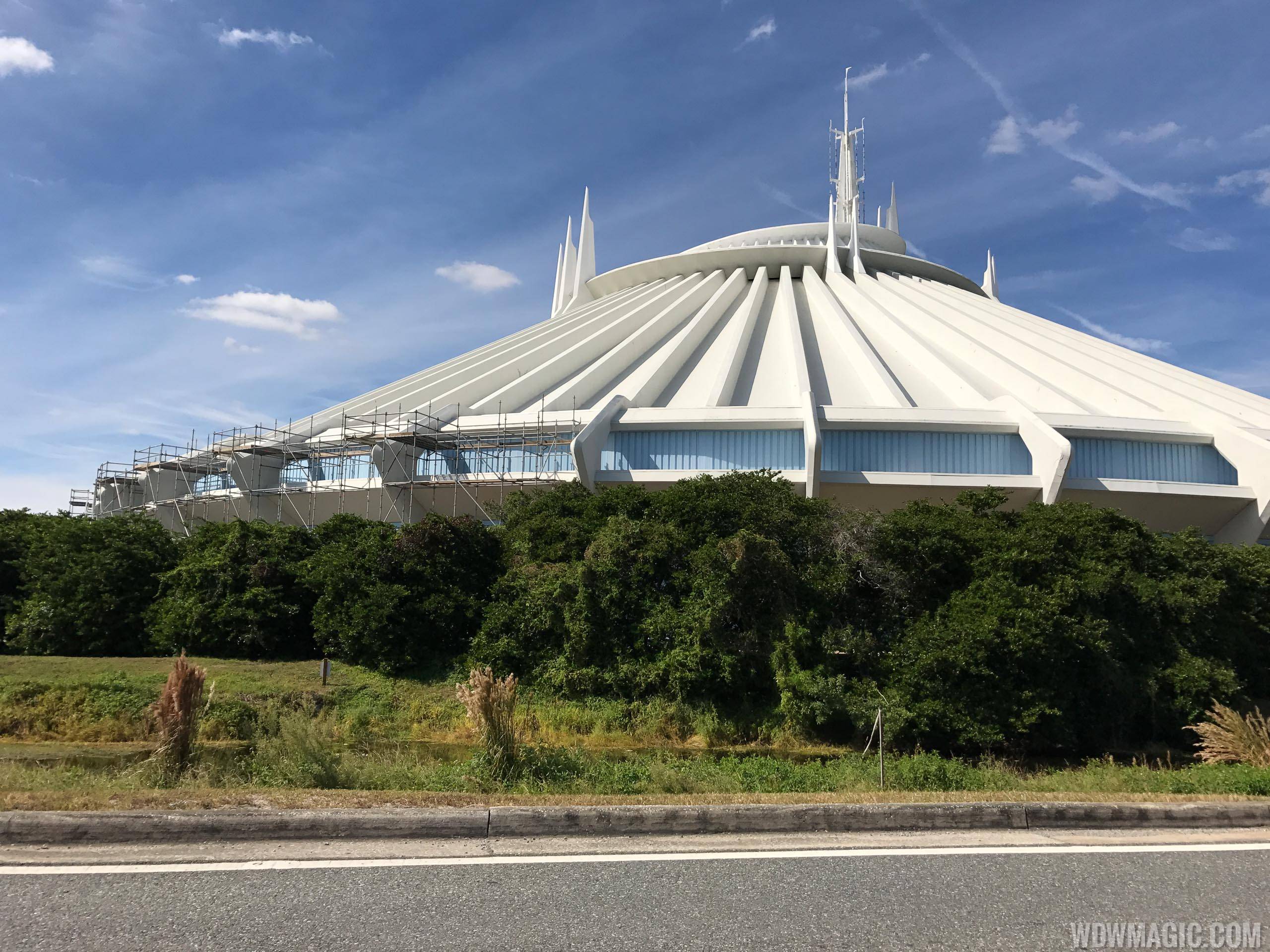 PHOTO - Scaffolding up for Space Mountain exterior refurbishment