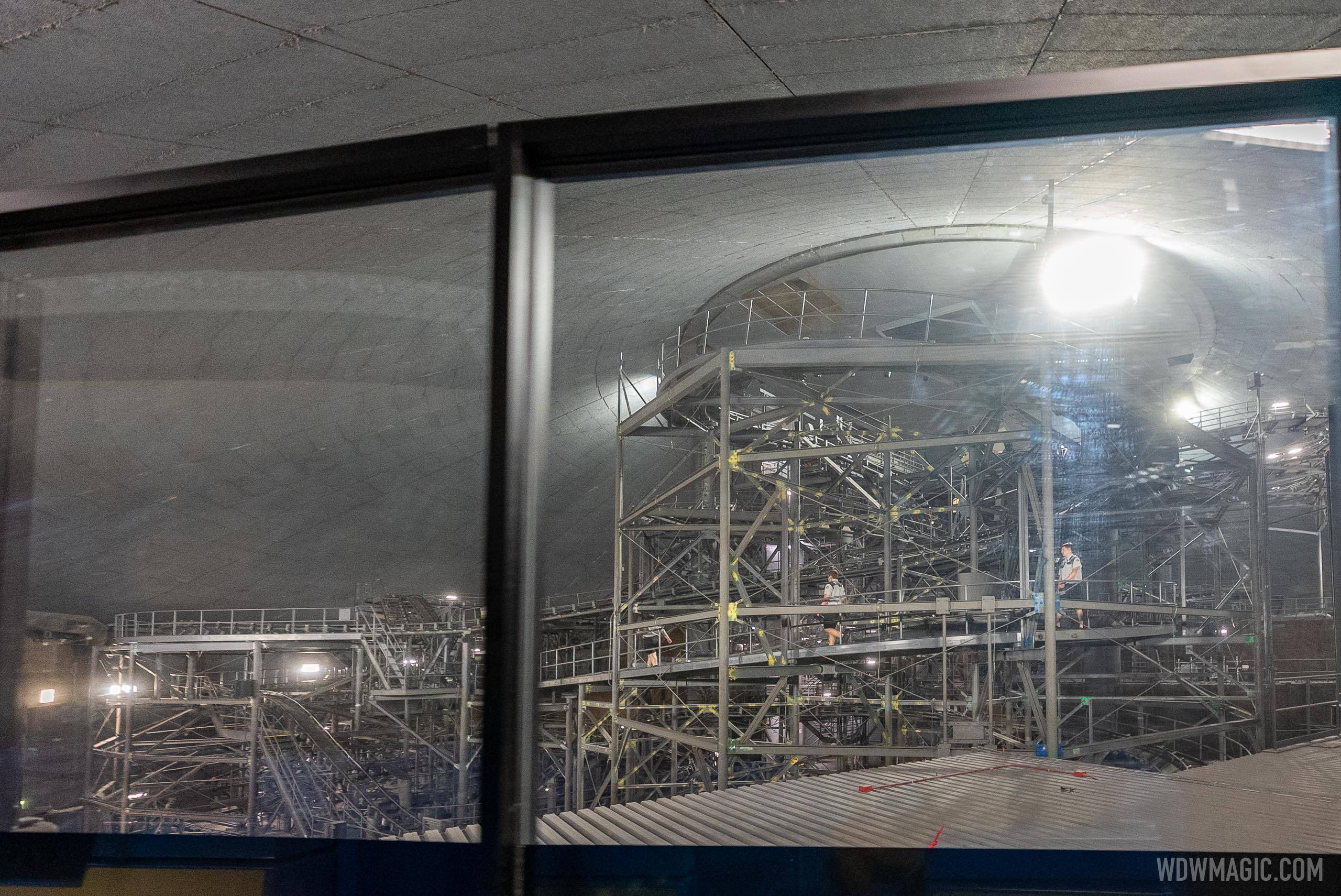 PeopleMover ride-through of Space Mountain with the lights on