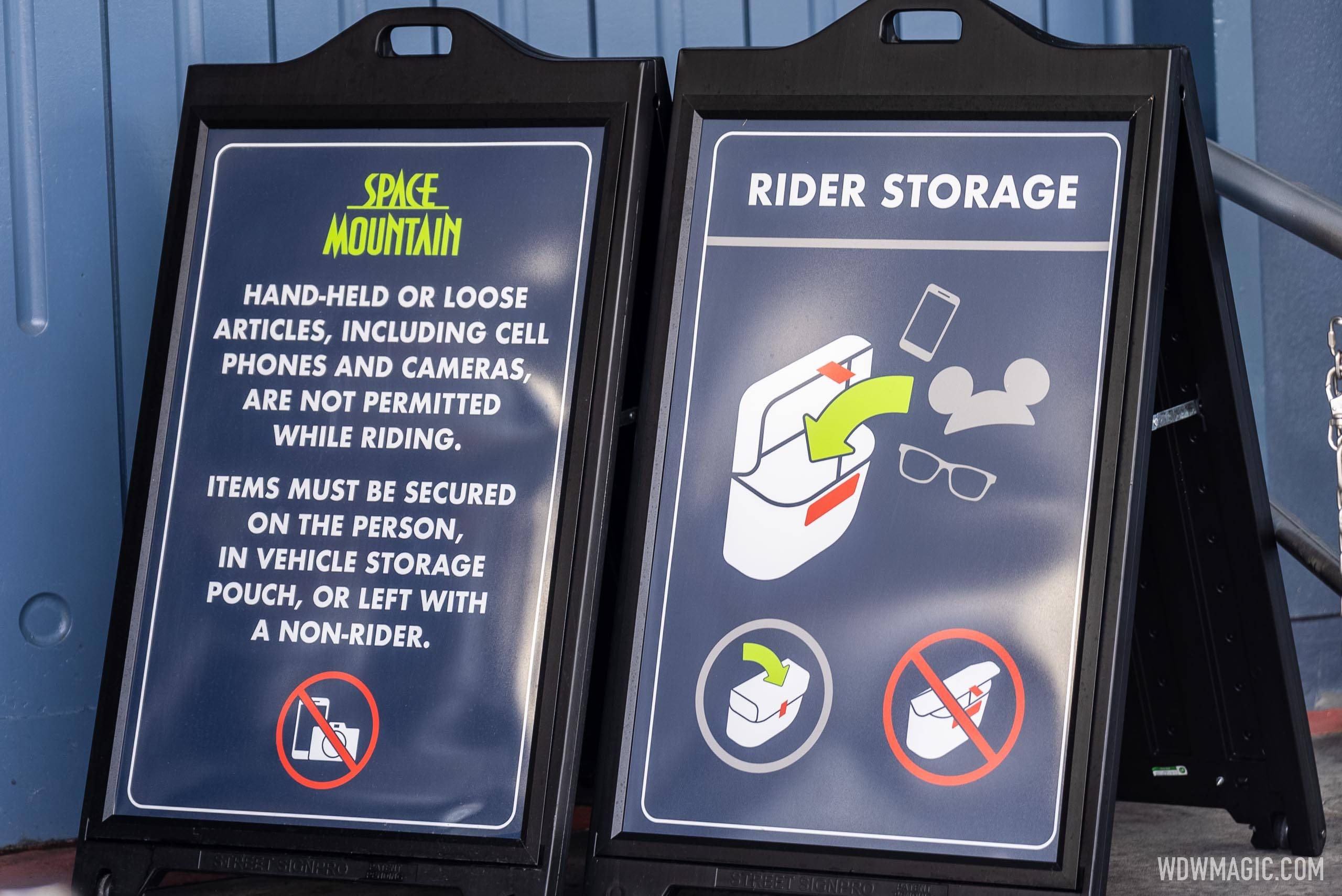New rider rules on Space Mountain for hand-held items