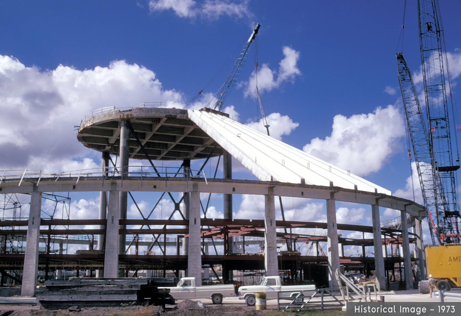 Space Mountain Historical Construction Images