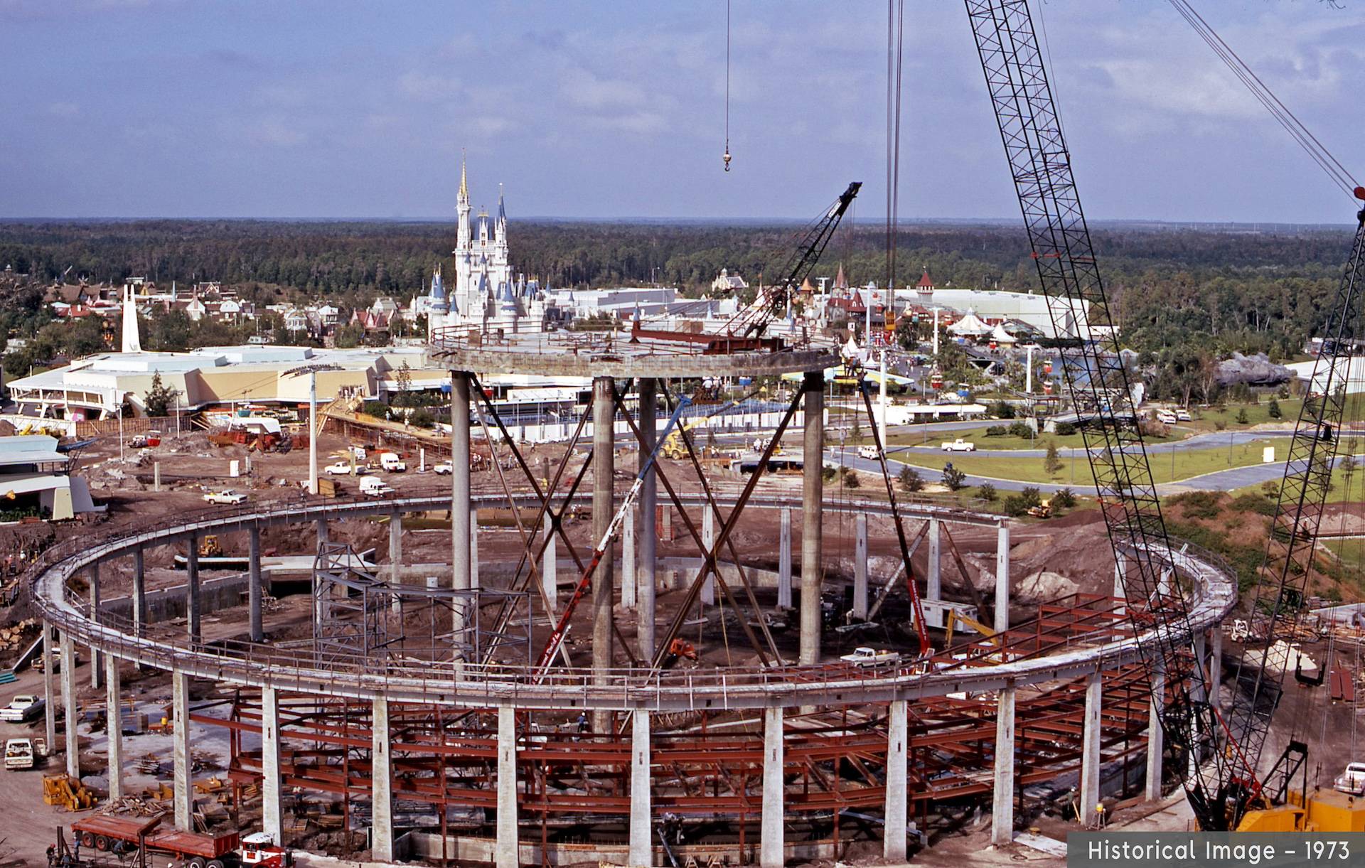 Space Mountain Historical Construction Images