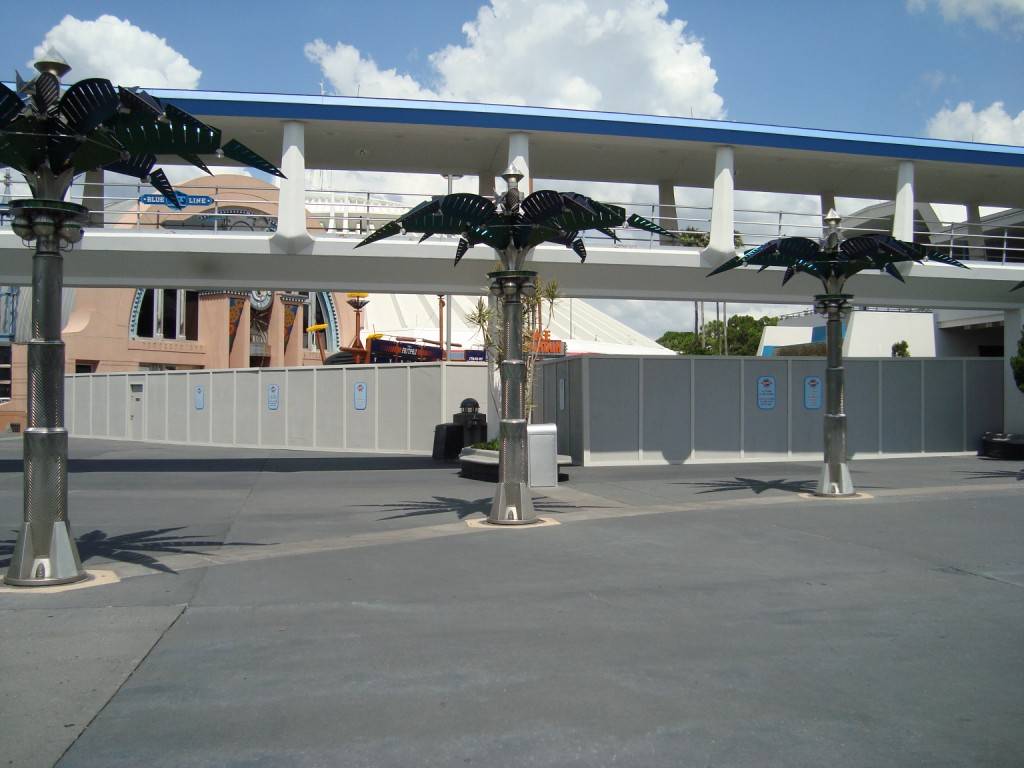 Space Mountain construction walls pushed further forward into Tomorrowland