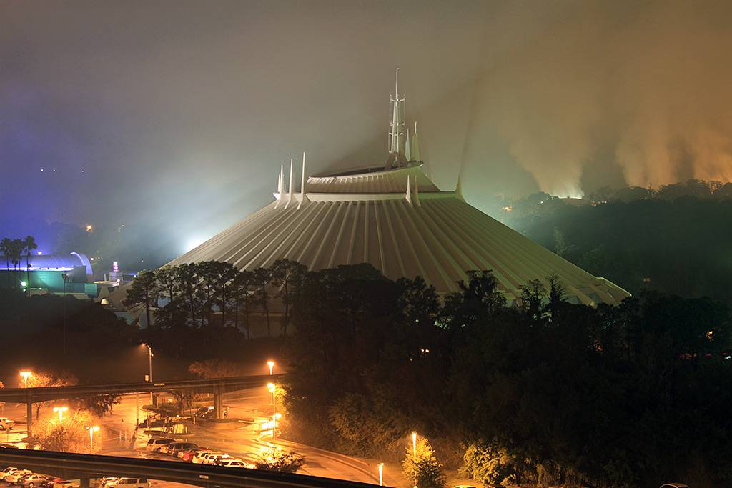 Space Mountain in the fog