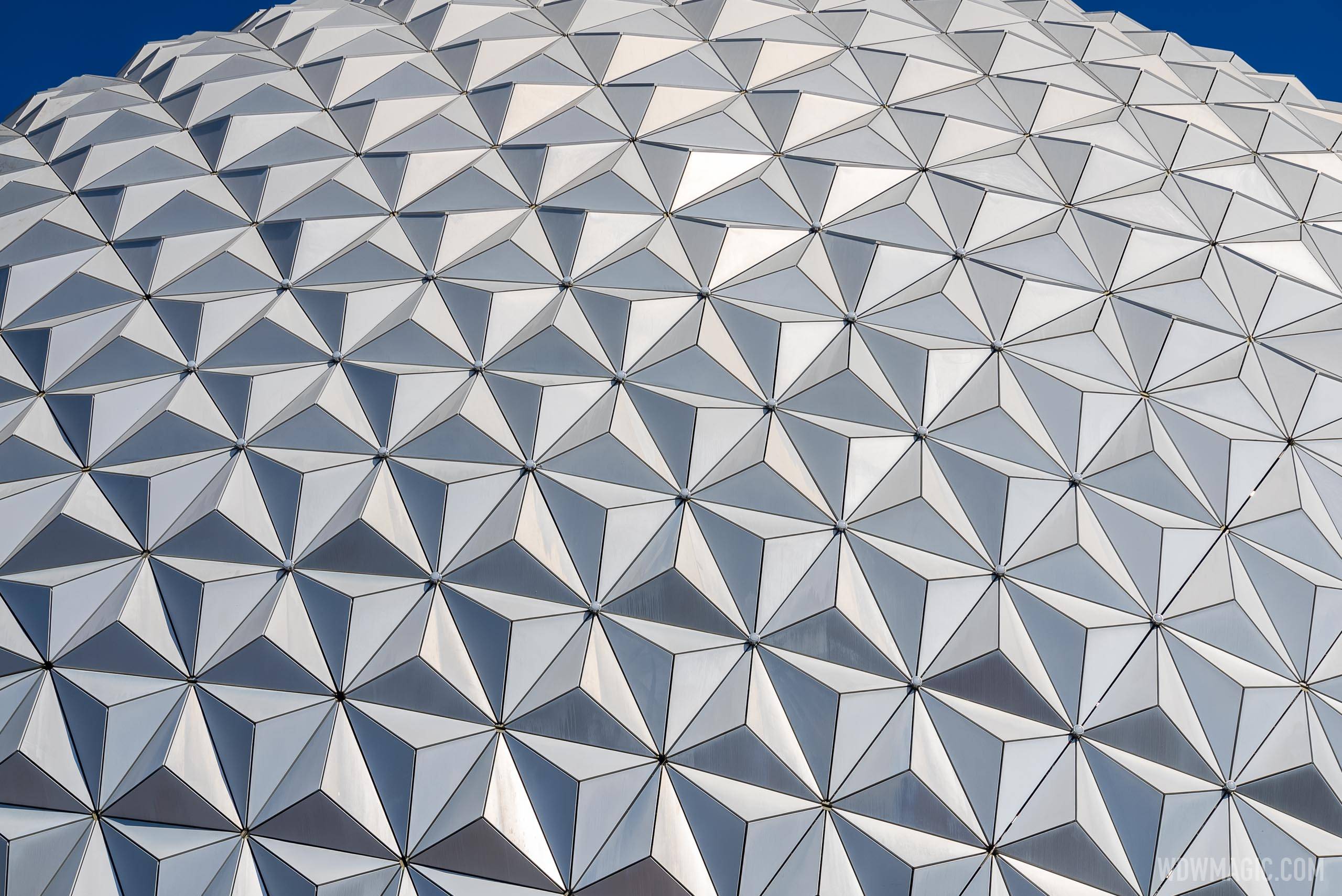 Spaceship Earth point of lights installation - April 15 2021