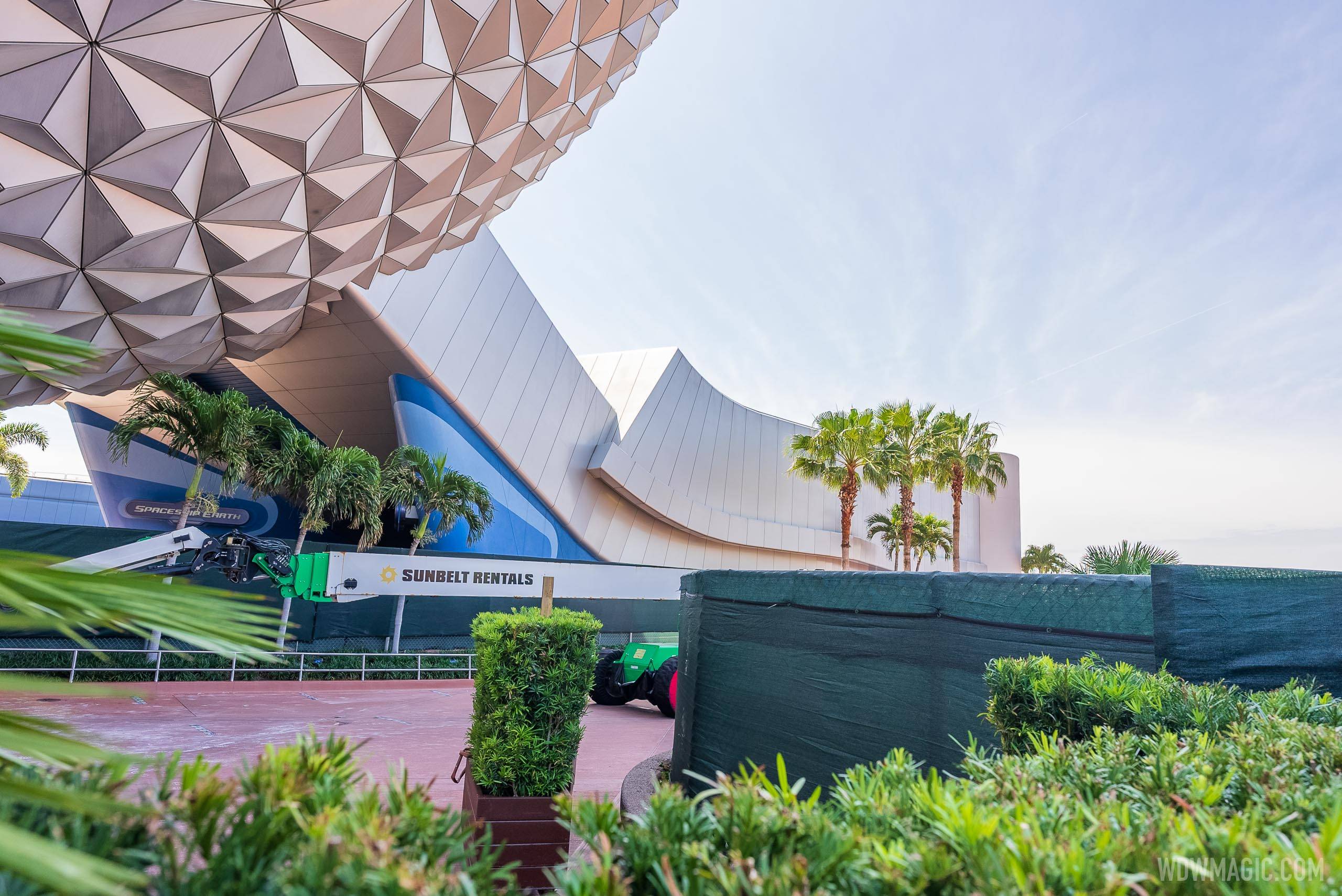 Spaceship Earth point of lights installation - April 21 2021