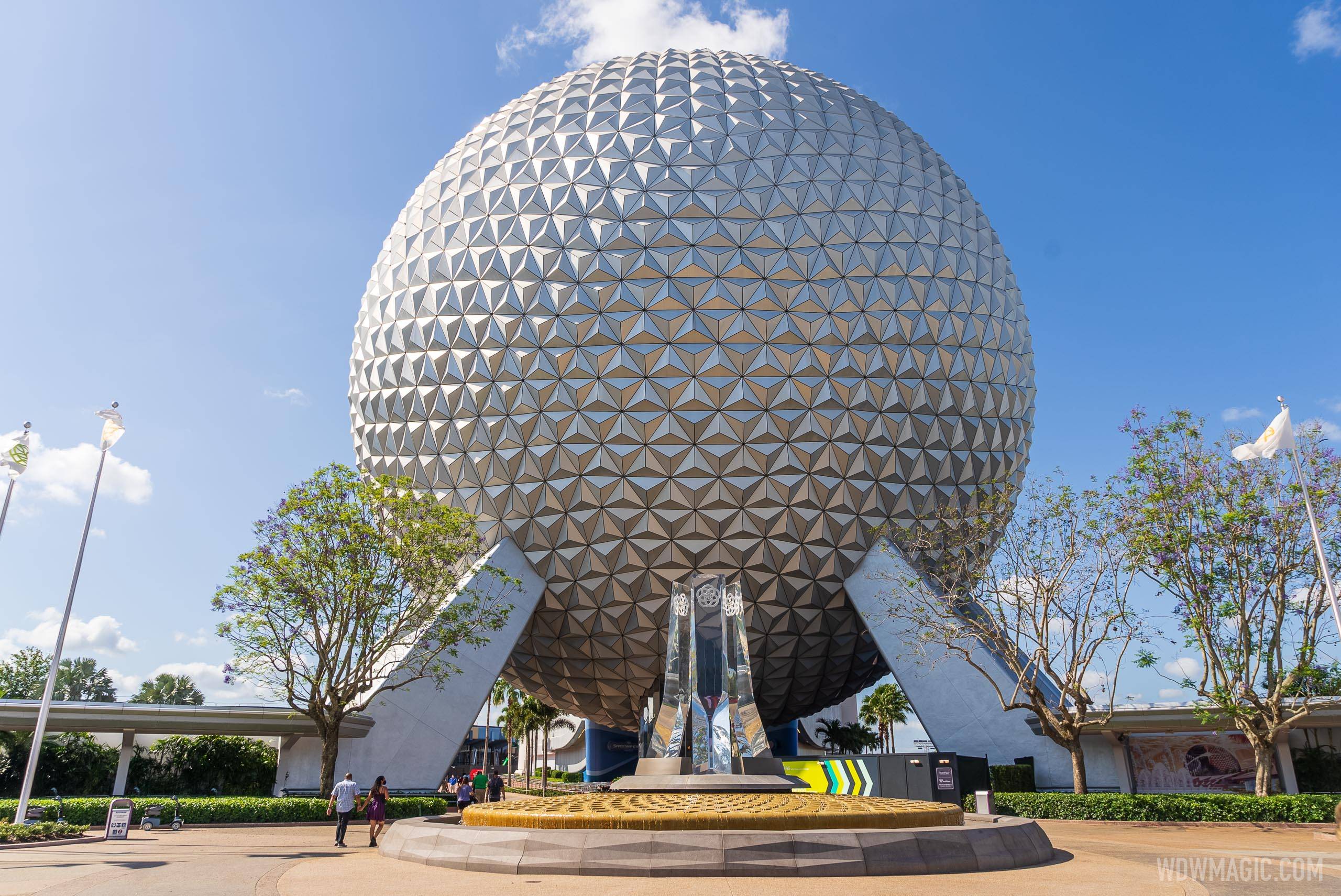 Spaceship Earth point of lights installation - April 28 2021