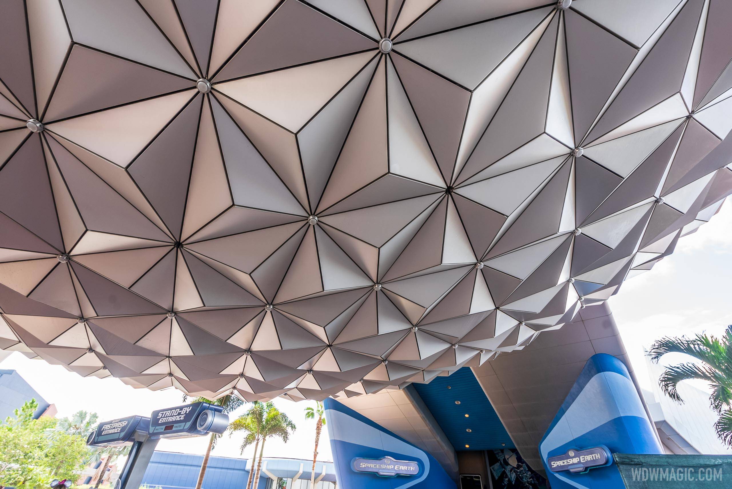 Spaceship Earth point of lights on the underside - June 9 2021