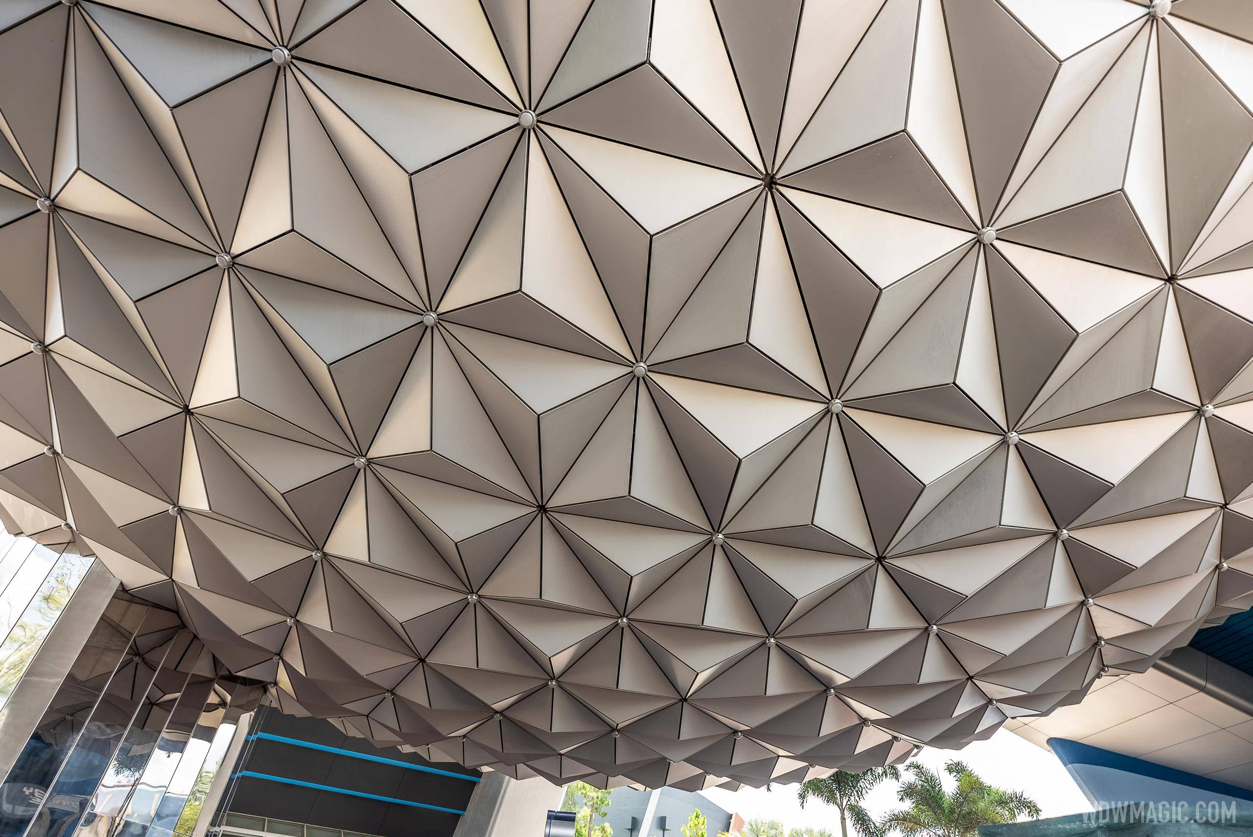 Spaceship Earth point of lights on the underside - June 9 2021