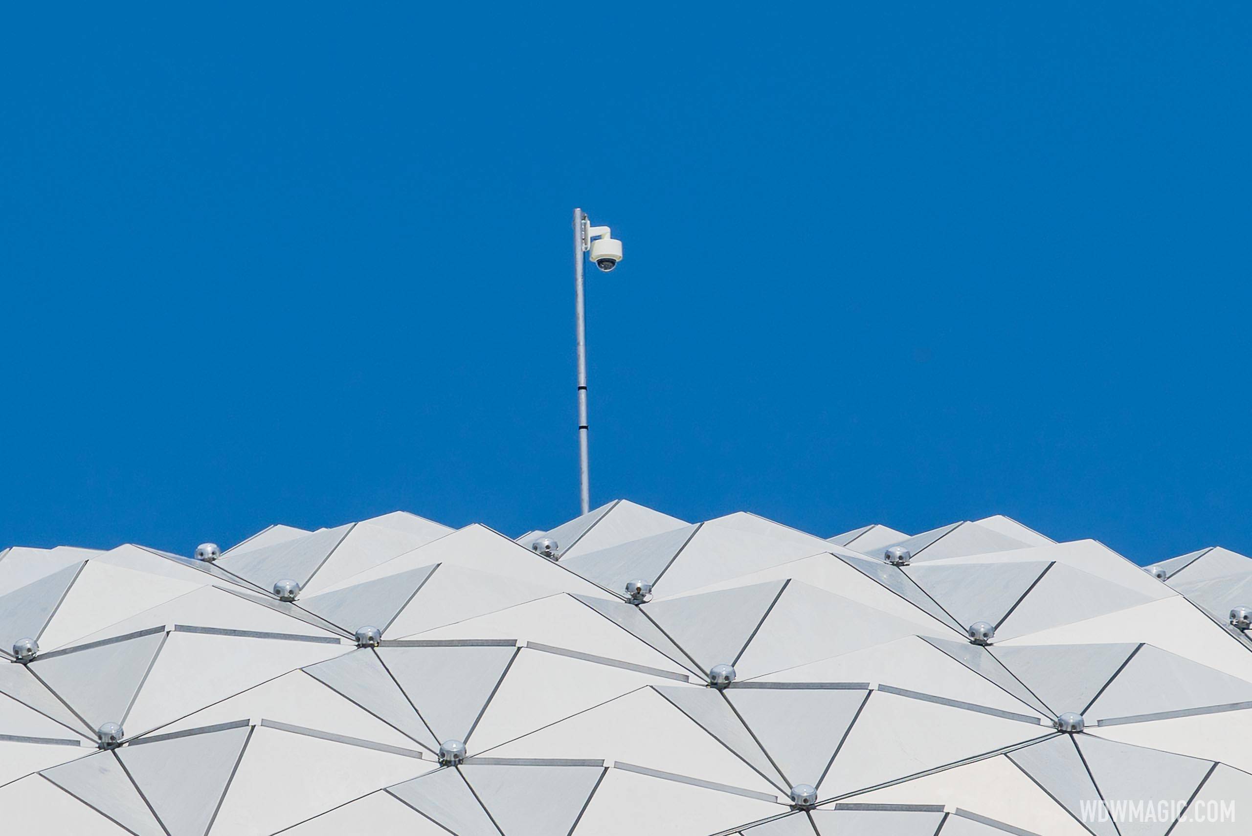 Camera appears on the top of Spaceship Earth at EPCOT