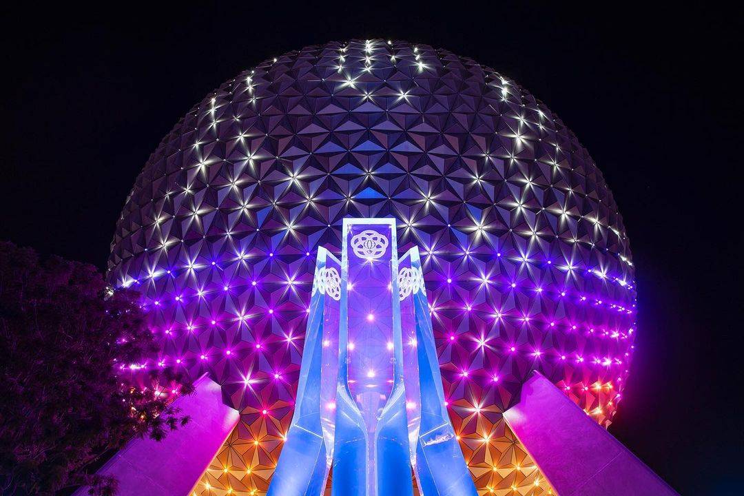 Preview of Spaceship Earth's new lighting system reveals impressive capability