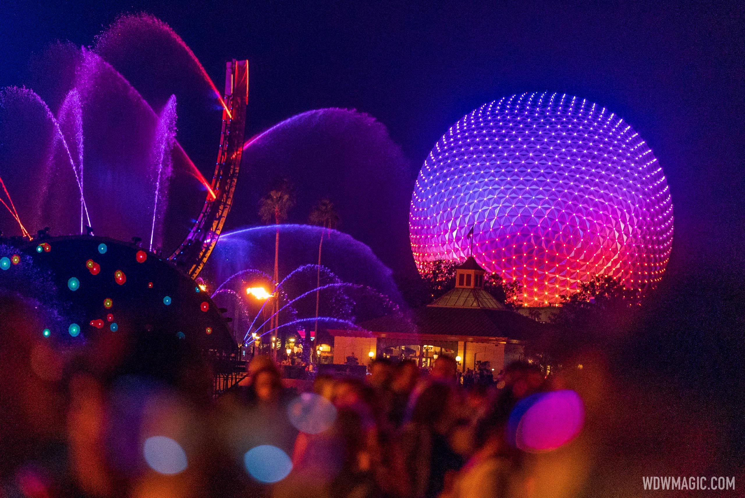 Spaceship Earth new lighting design with points of light