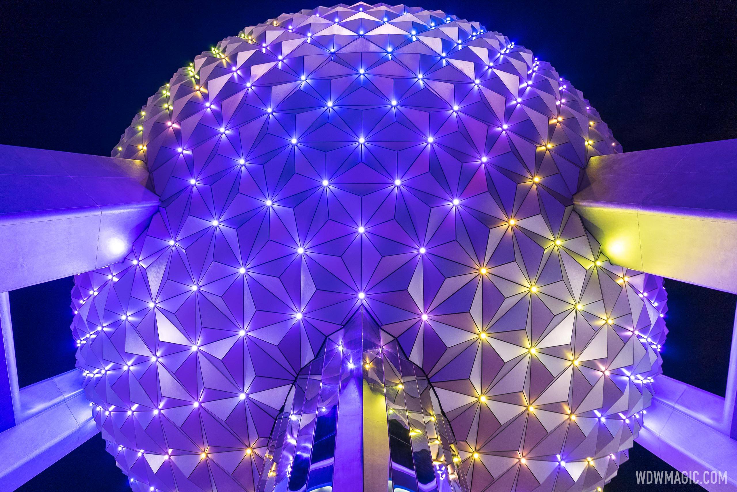 Spaceship Earth will feature a new lighting sequence for the EPCOT International Flower and Garden Festival