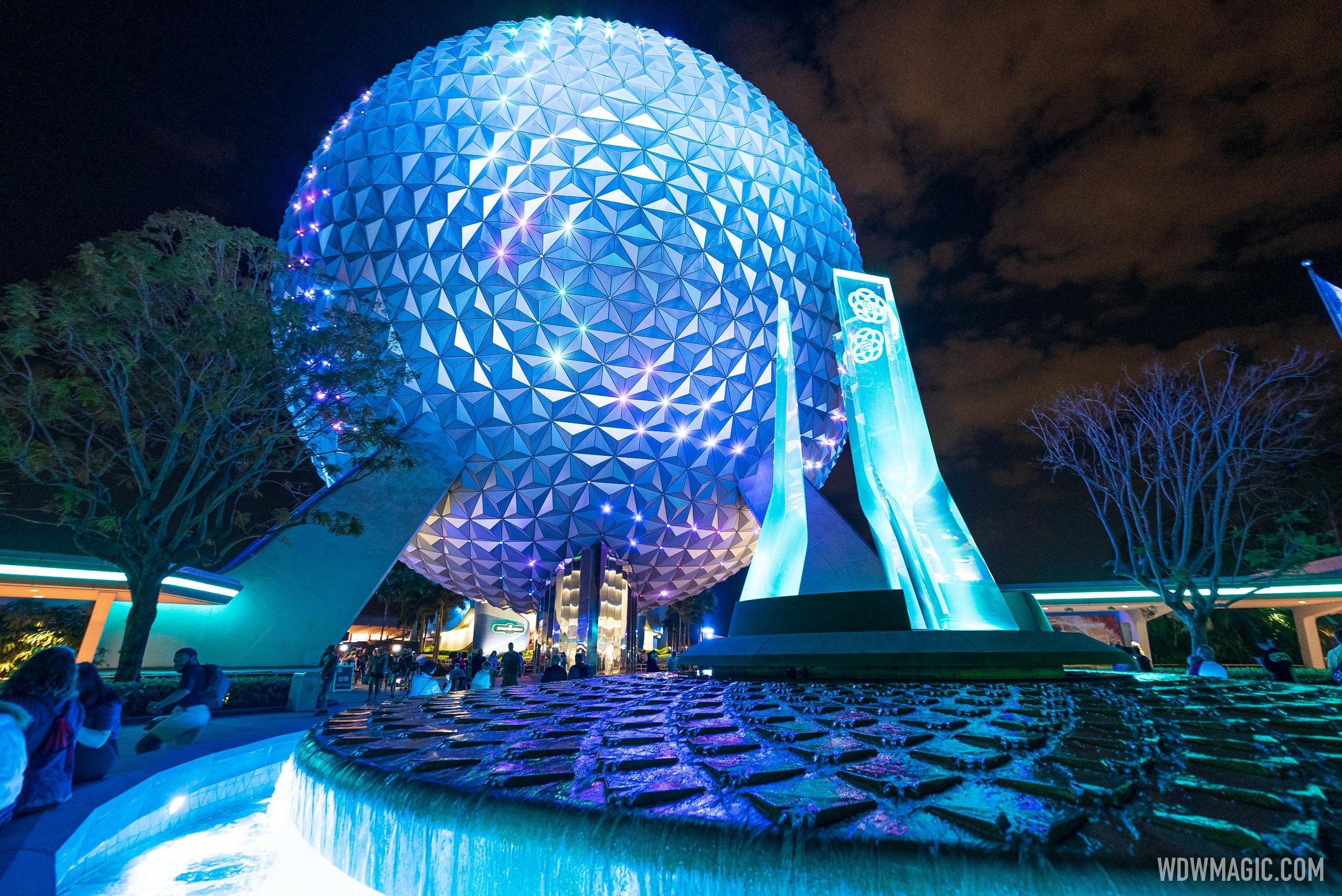 Spaceship Earth Colors of the Wind lighting design