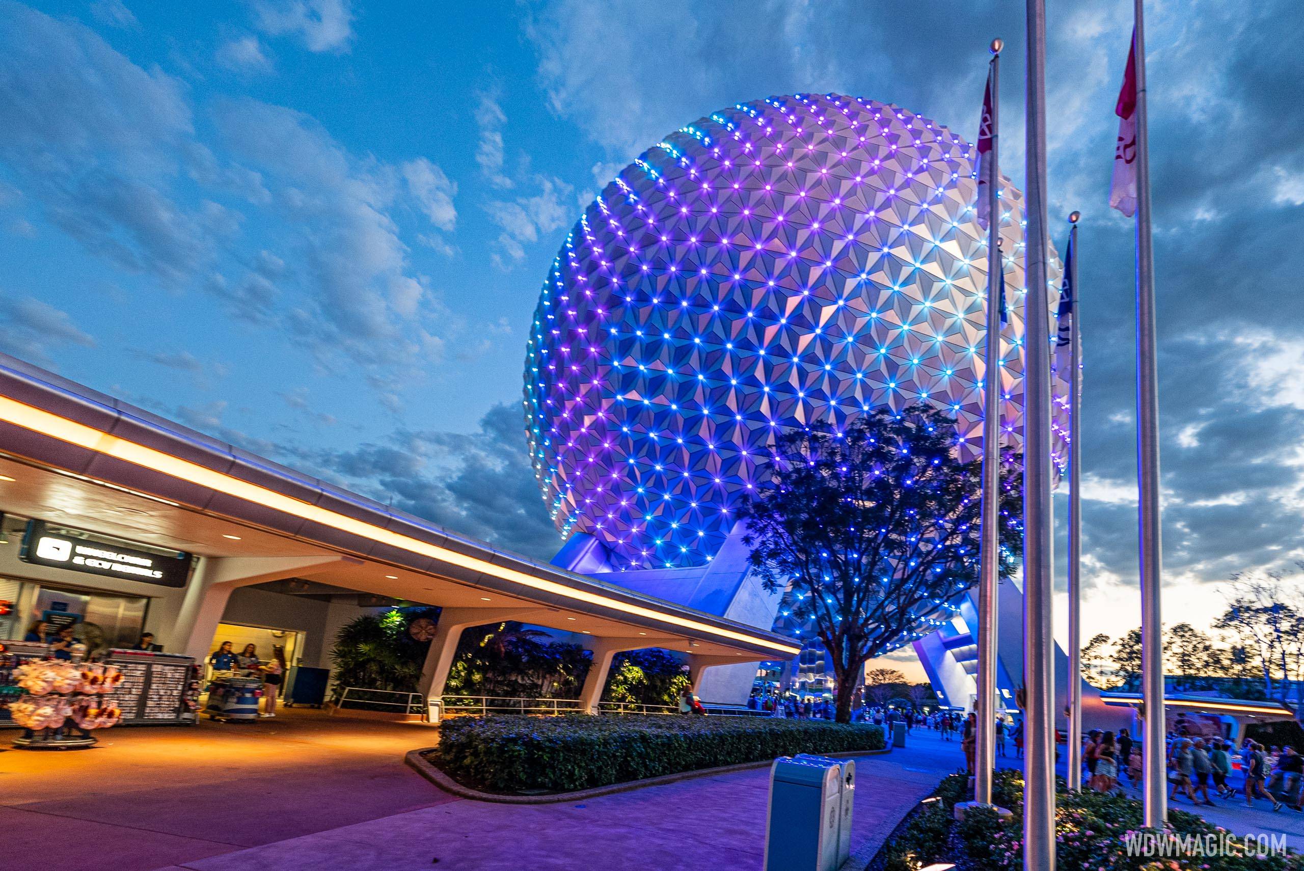 Spaceship Earth's lighting system is 100% energy efficient LED powered