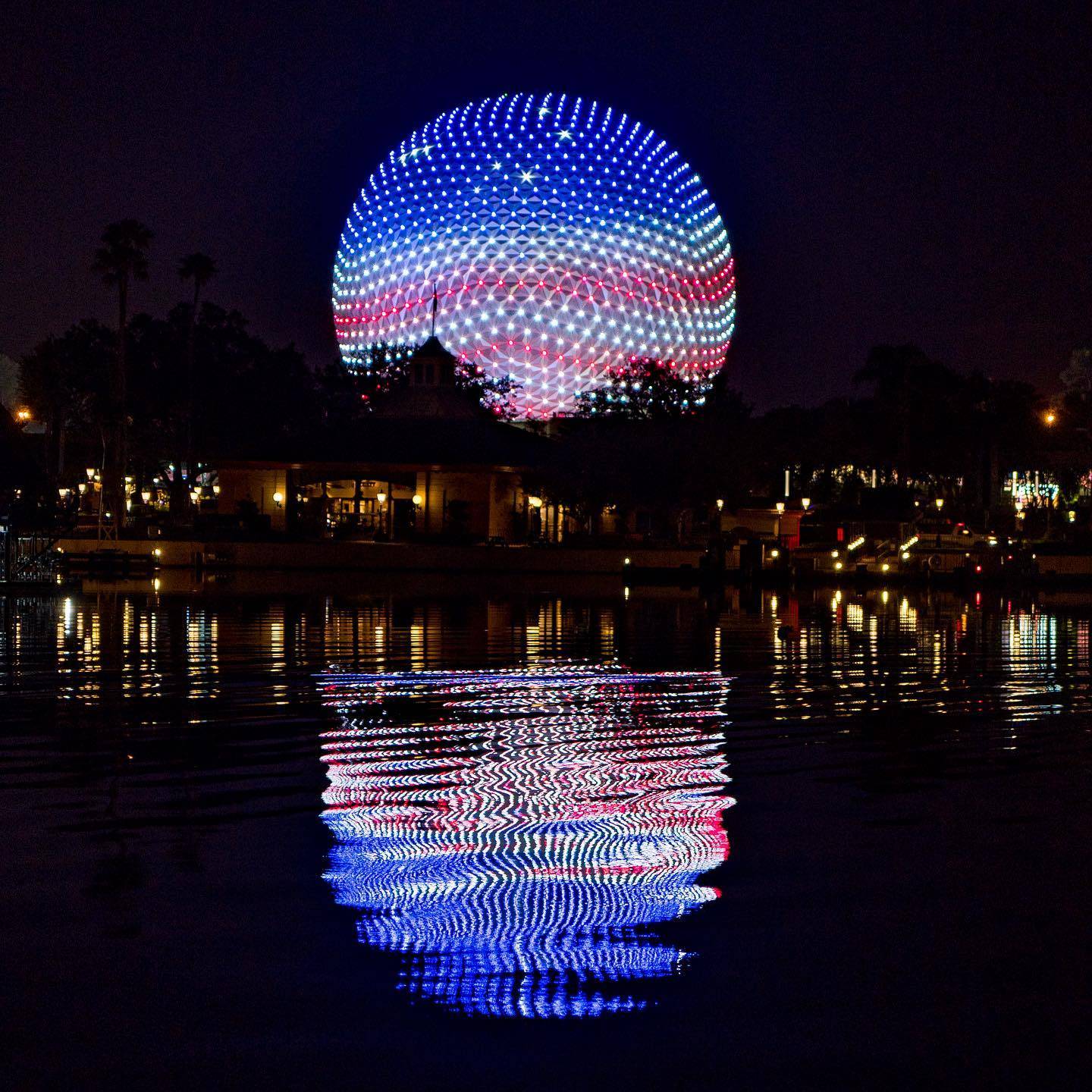 EPCOT's Spaceship Earth debuts new Fourth of July lighting design