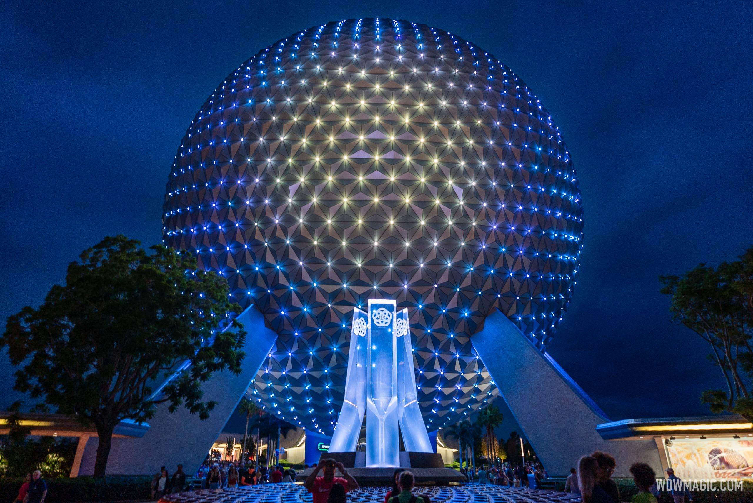 EPCOT's Spaceship Earth shines in new colors to celebrate 'Wish' movie opening, featuring 'I'm a Star' song