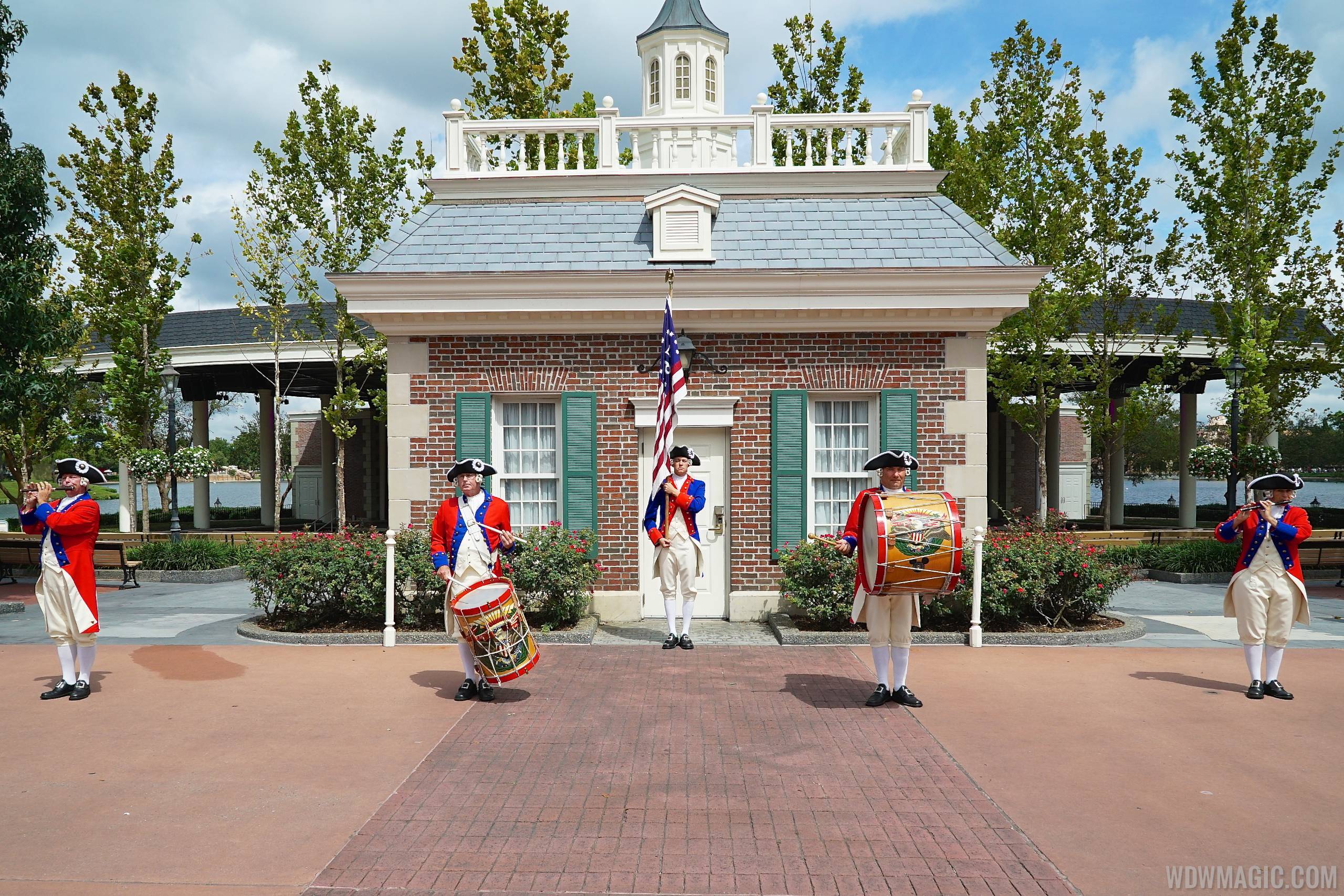 VIDEO - The Spirit of America Fife and Drum Corps final performance at Epcot's American Adventure pavilion