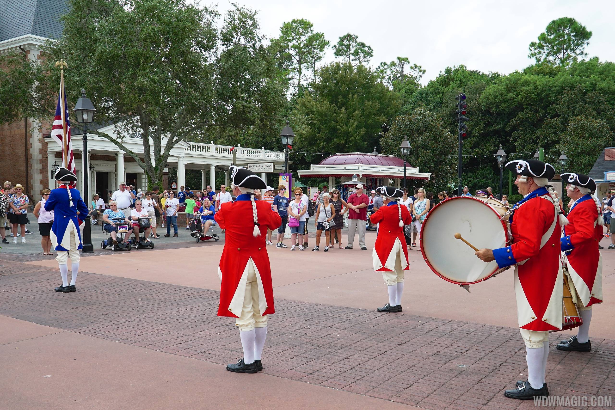 VIDEO - The Spirit of America Fife and Drum Corps final performance at Epcot's American Adventure pavilion