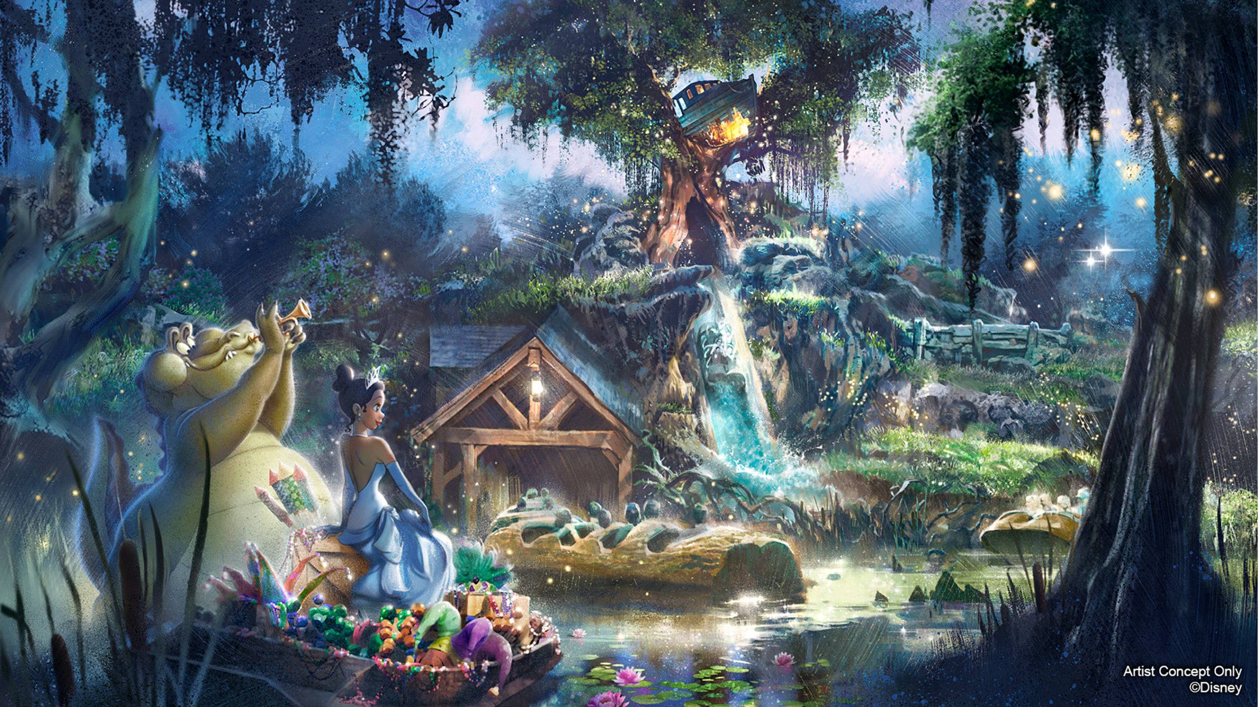 New concept art and details unveiled for the 'The Princess and the Frog' retheme of Splash Mountain