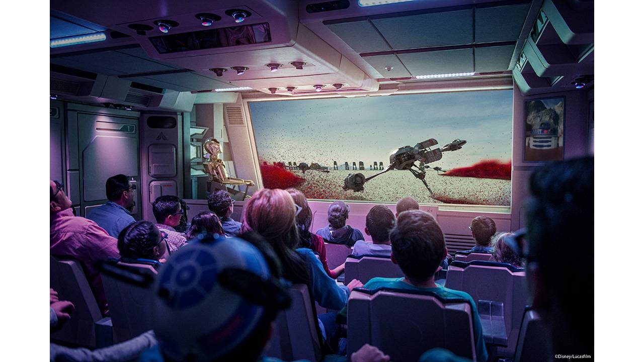 PHOTOS - New concept art shows the Starspeeder flight through Crait on Star Tours – The Adventures Continue