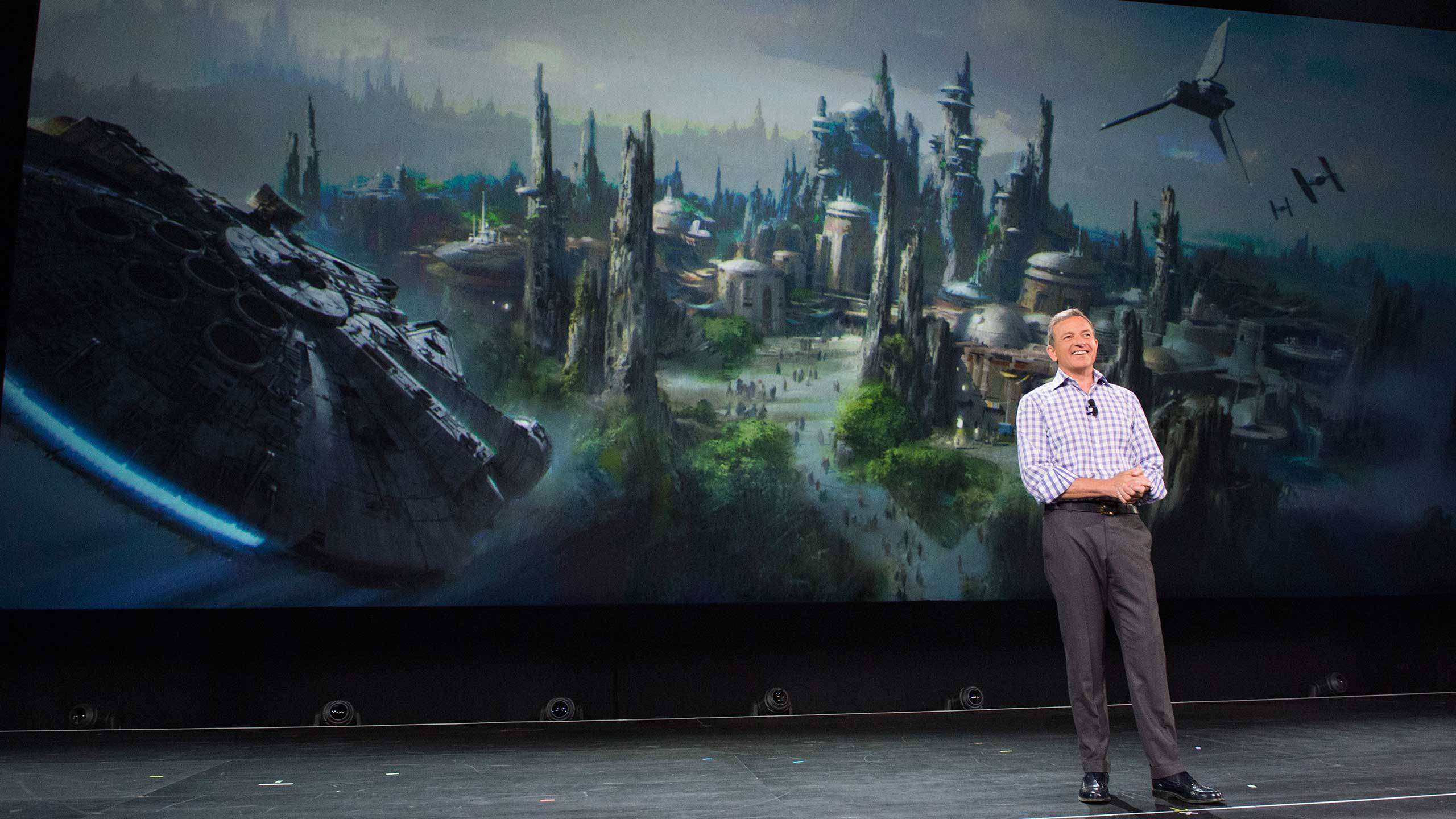Bob Iger announcing Star Wars Galaxy's Edge