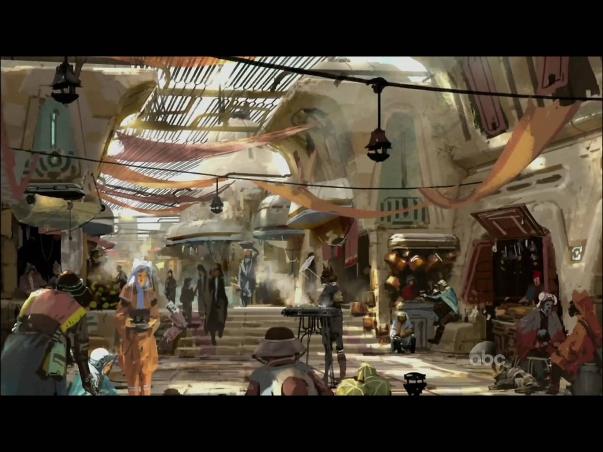 Star Wars Land concept art from Disneyland 60 Celebration Show
