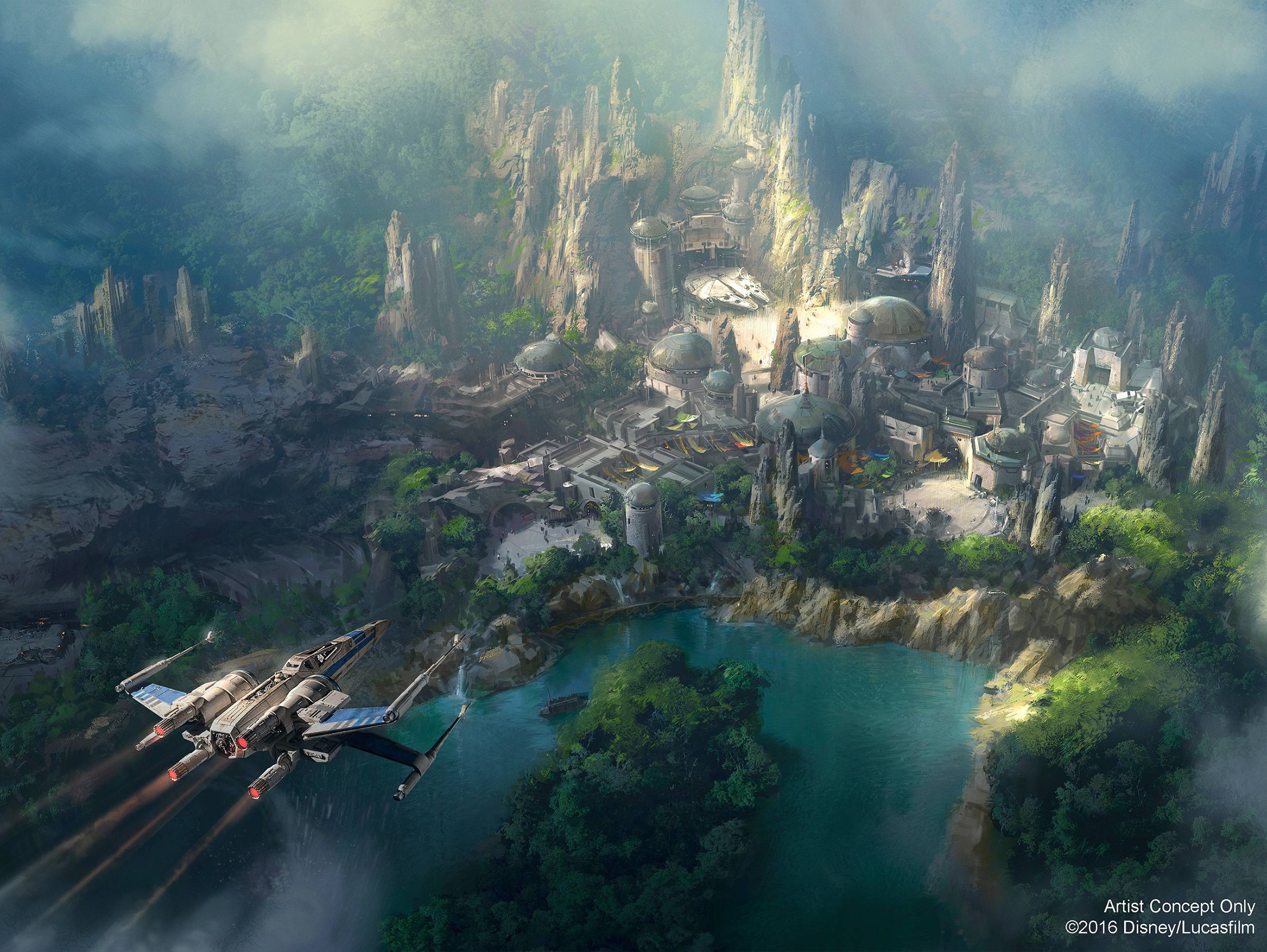 Star Wars Land at Disneyland concept art