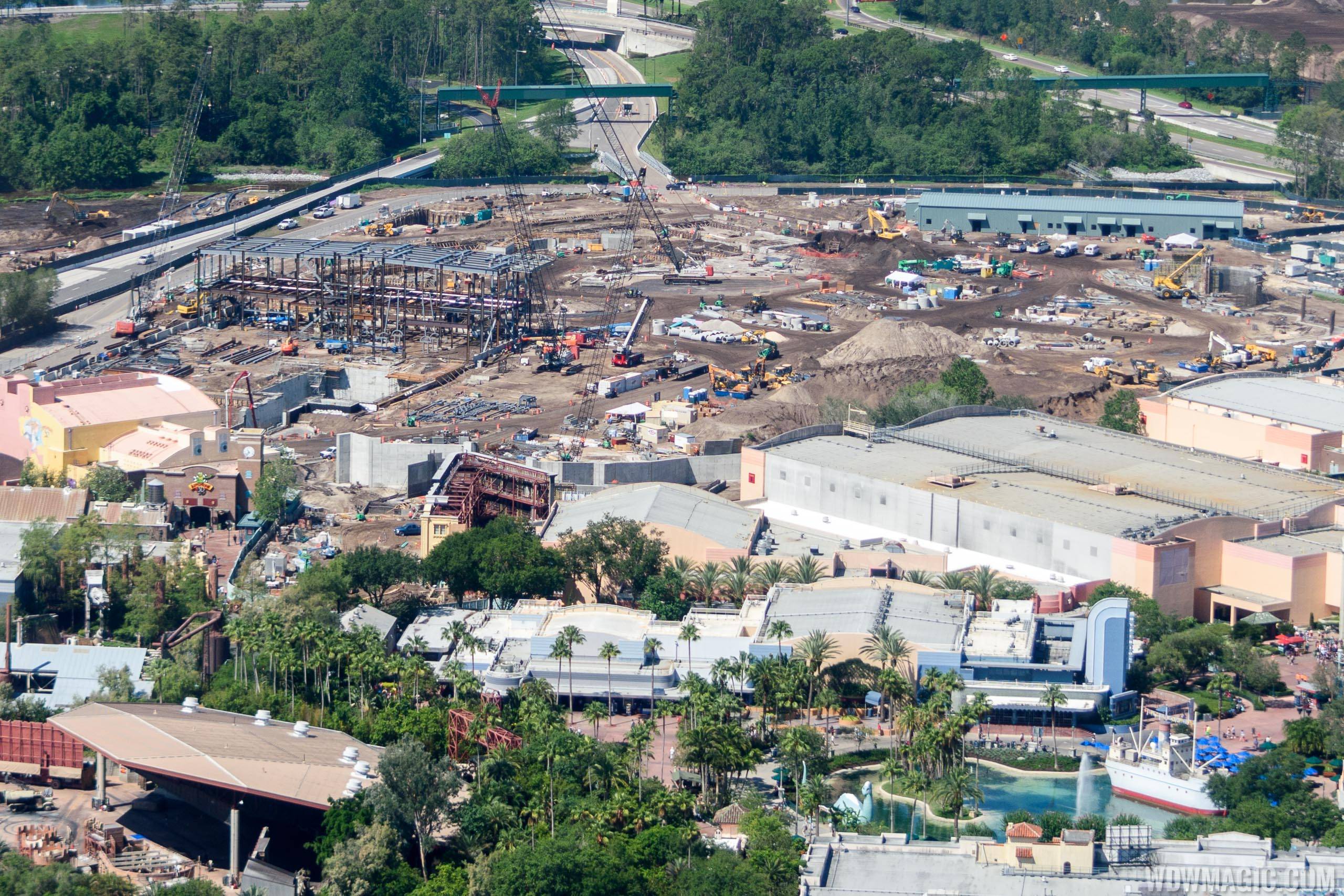PHOTOS - Aerial views of Star Wars Land construction at Disney's Hollywood Studios