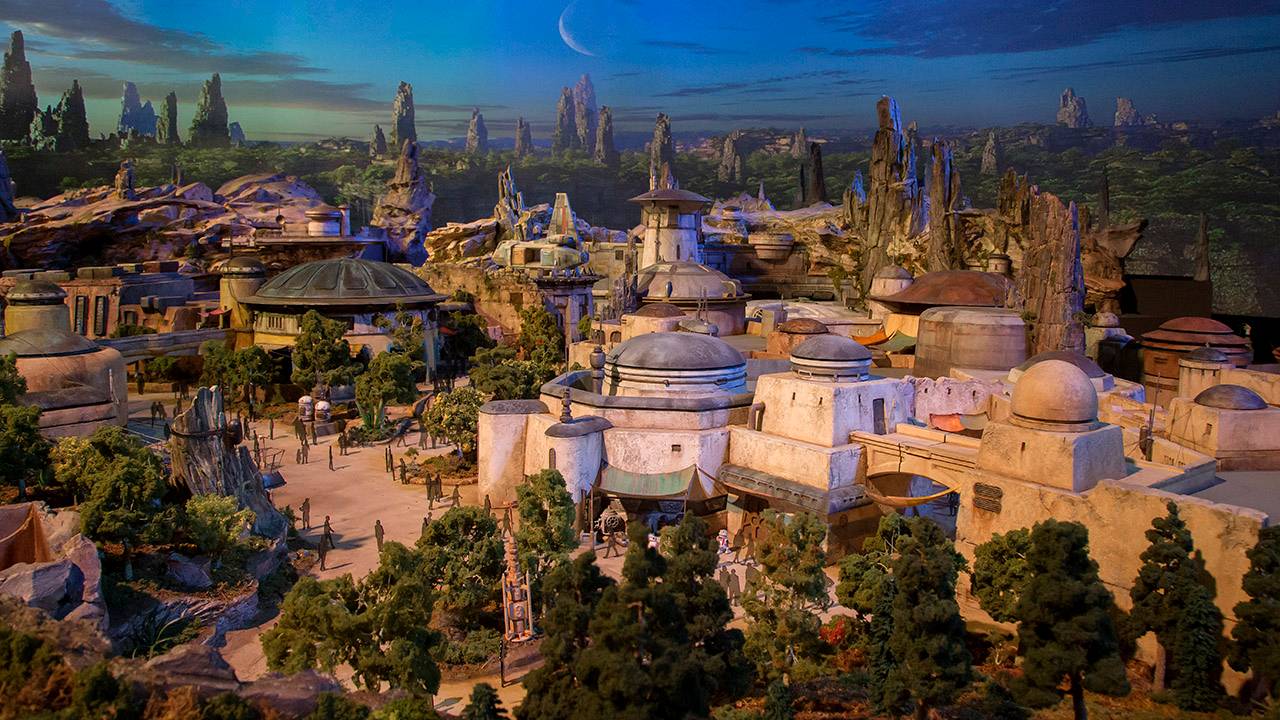 Star Wars Land model at the D23 Expo