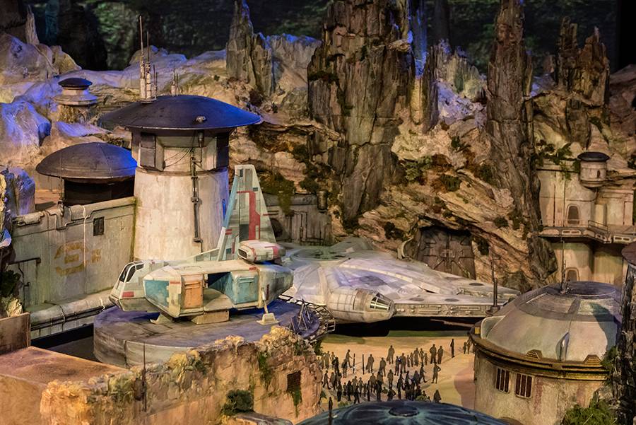 Star Wars Land model at the D23 Expo