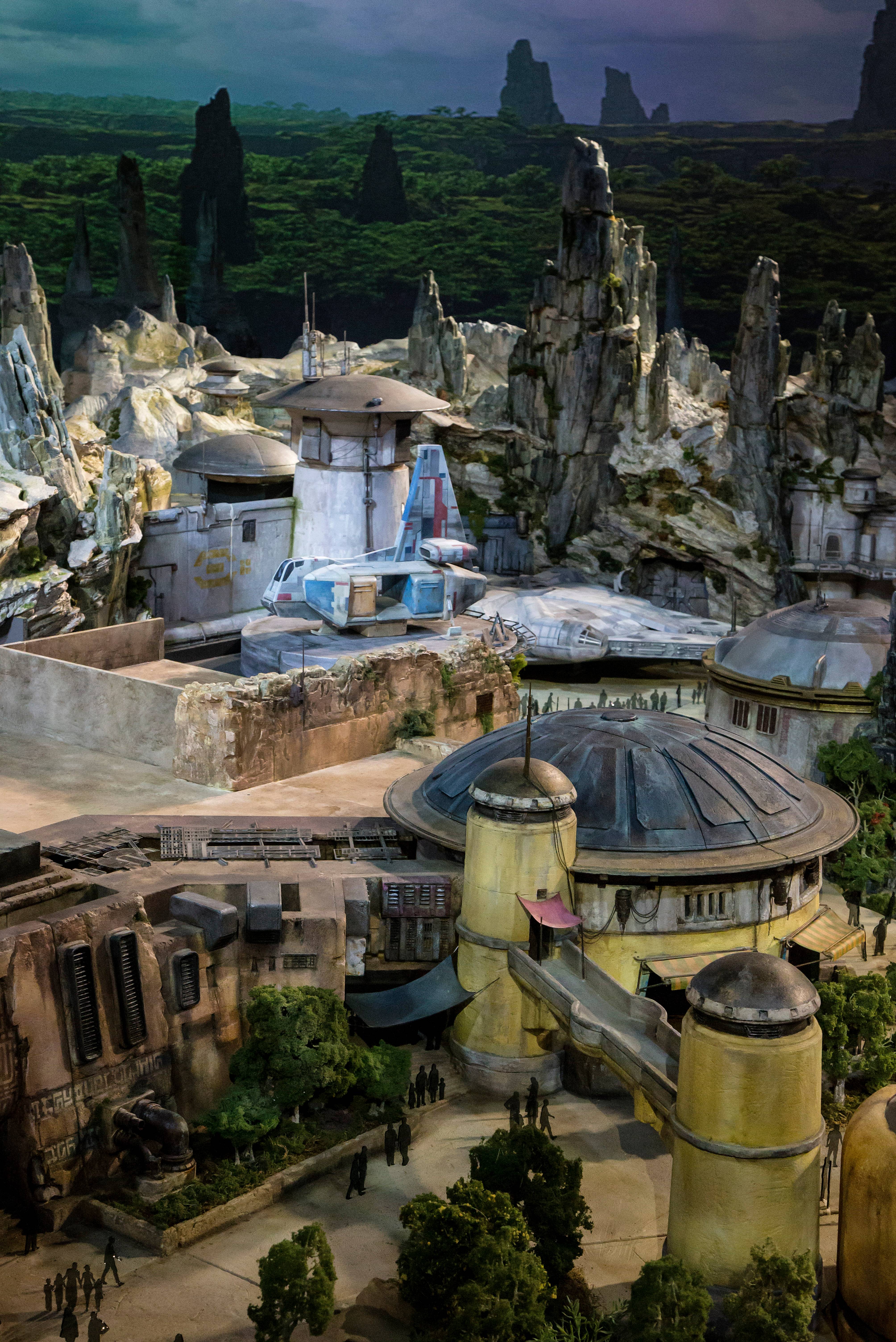 Star Wars Land model in detail