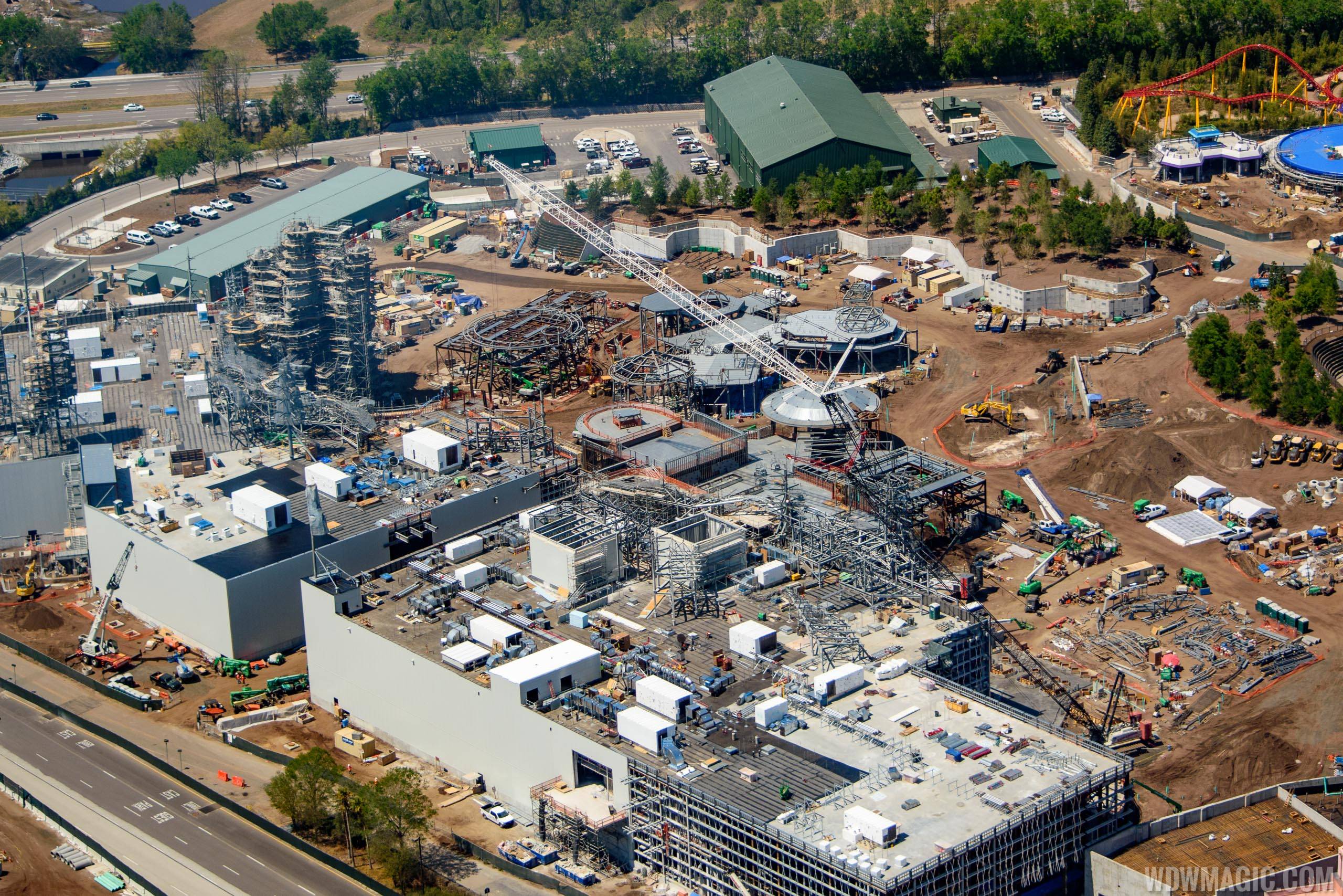 PHOTOS - Aerial pictures of Star Wars Galaxy's Edge construction at Disney's Hollywood Studios