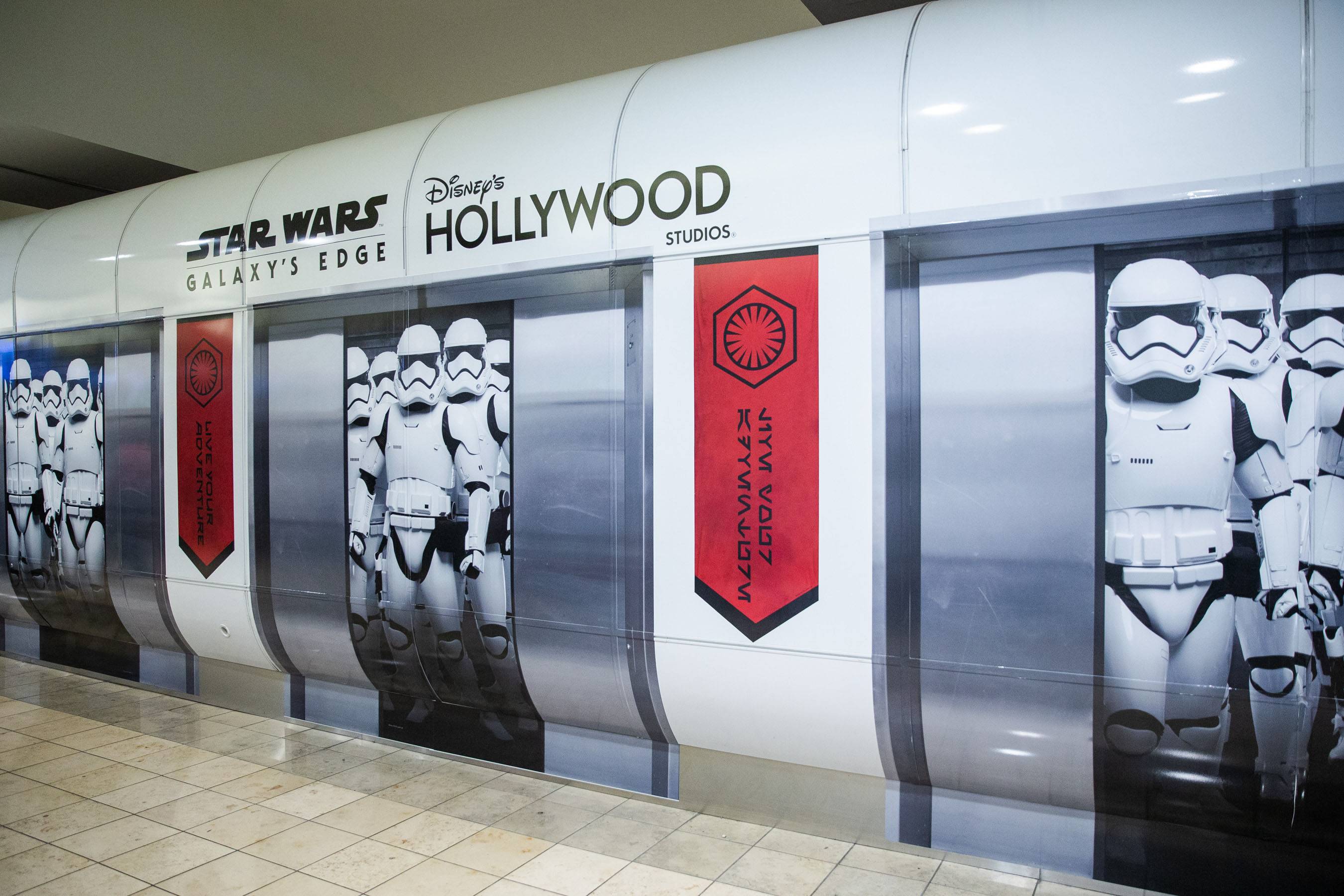 Star Wars Galaxy's Edge overlay at Orlando International Airport