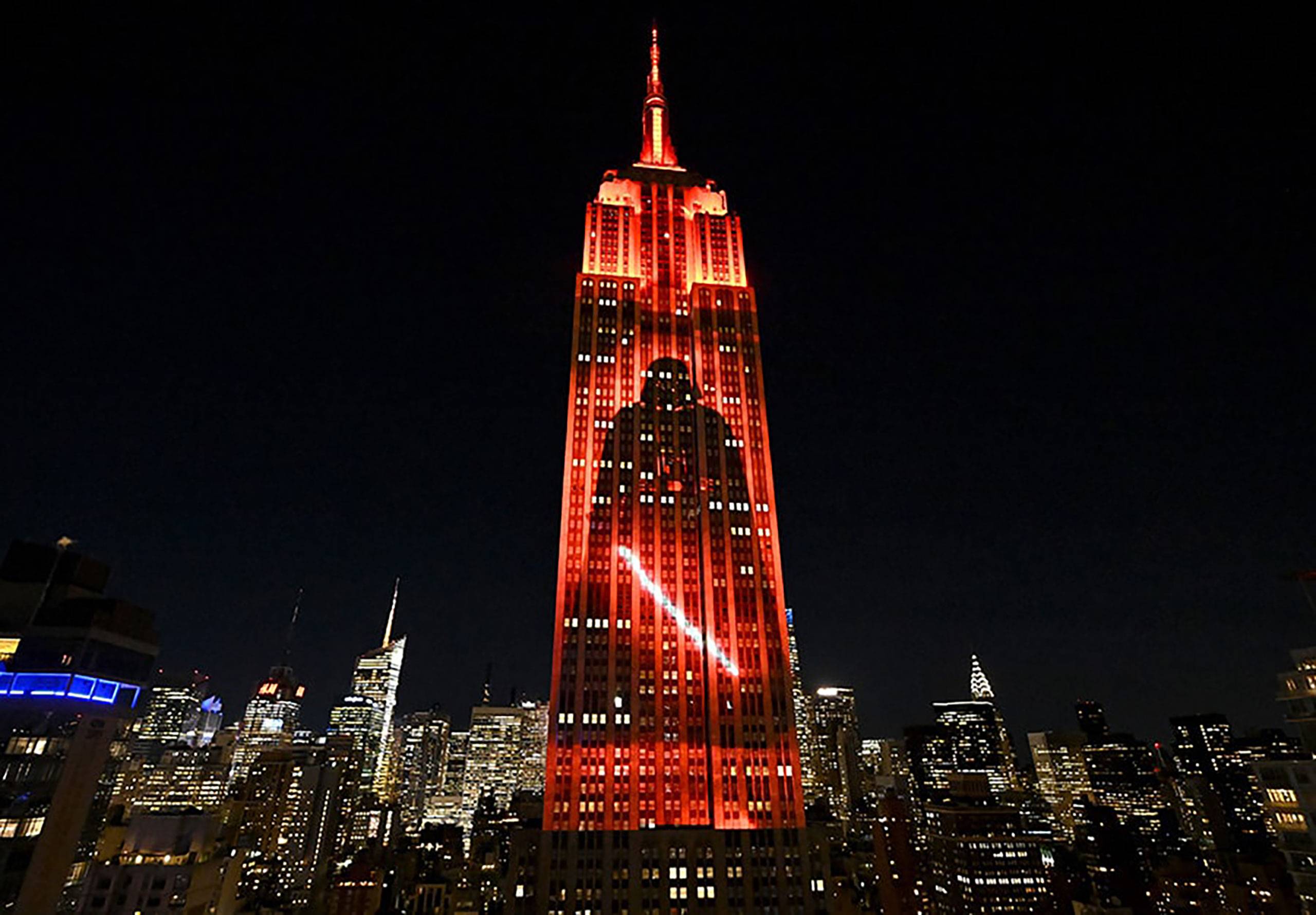 Star Wars light show takes over the Empire State Building in New York City