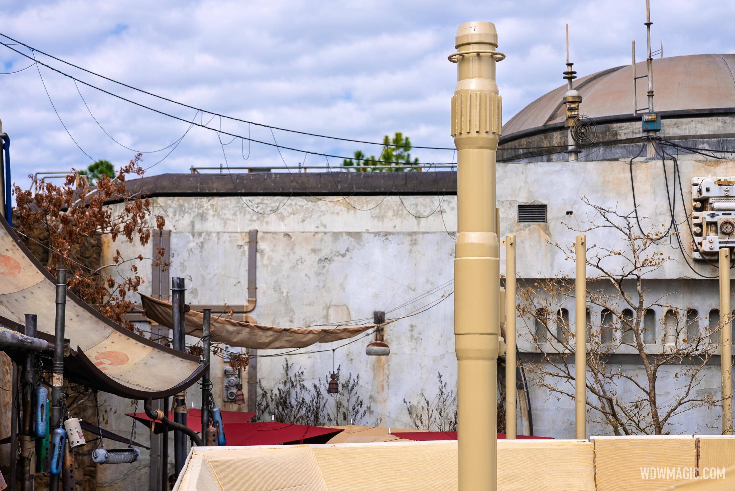 Star Wars: Galaxy's Edge Shade Structure Construction - February 2025