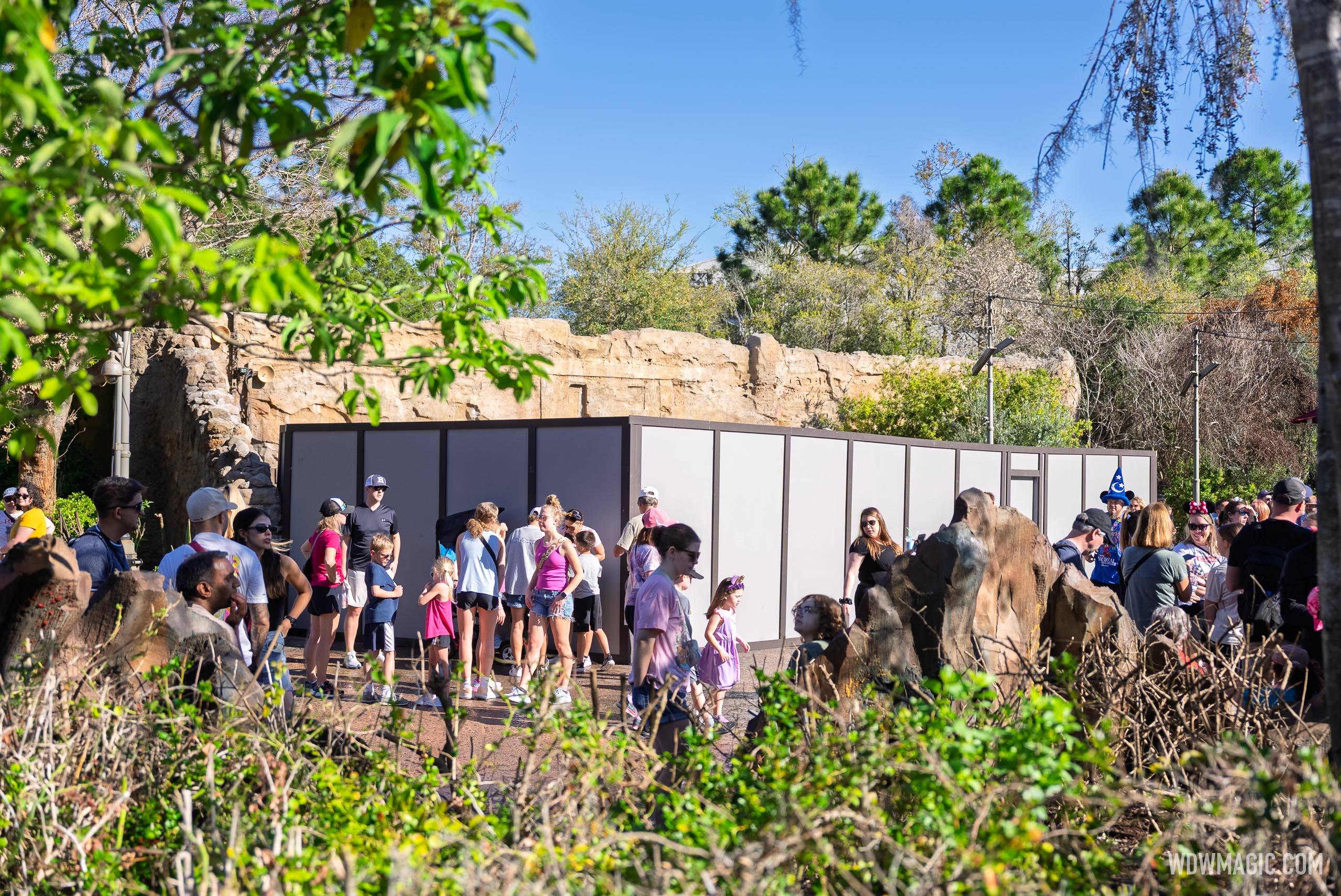 Construction Walls Appear Around A-Wing in Star Wars: Galaxy's Edge at Hollywood Studios