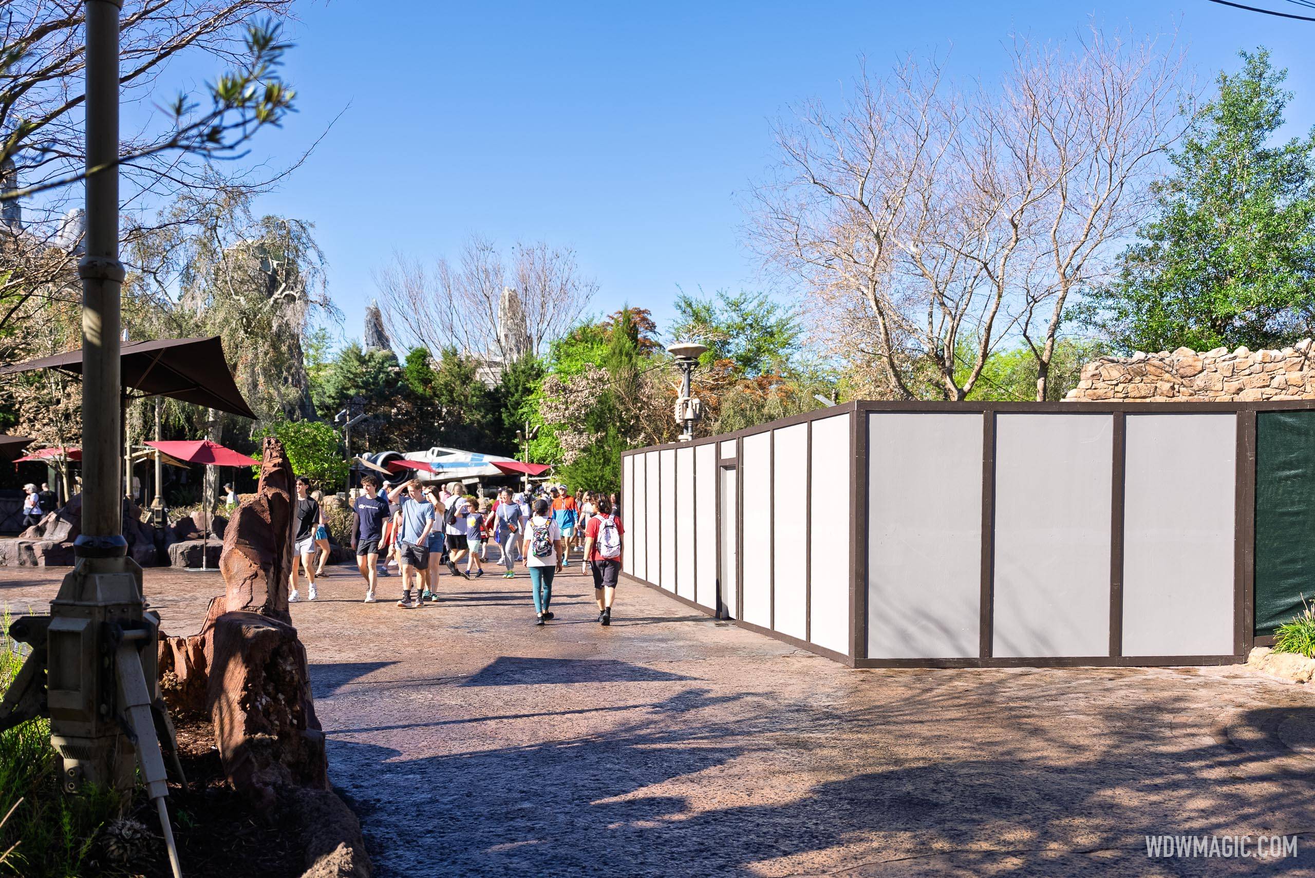 Construction Walls Surround the A-Wing in Star Wars: Galaxy's Edge - March 23 2026