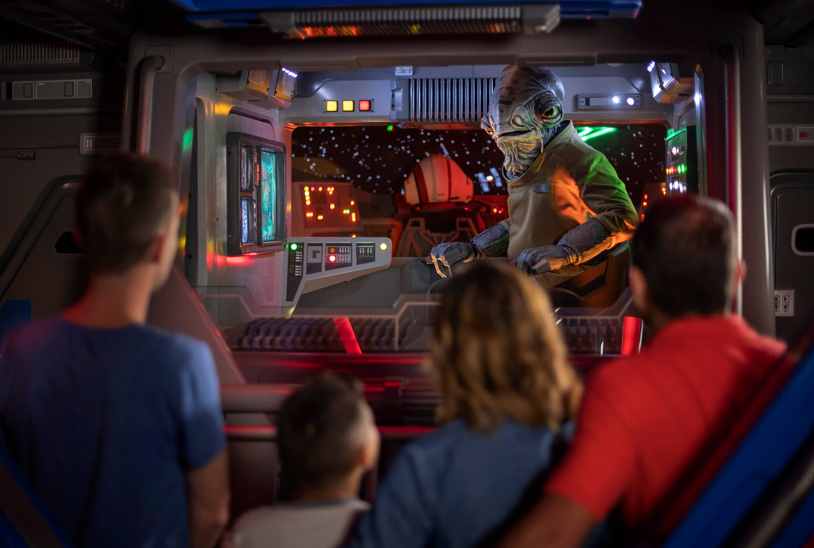 Inside the I-TS transport at Star Wars: Rise of the Resistance