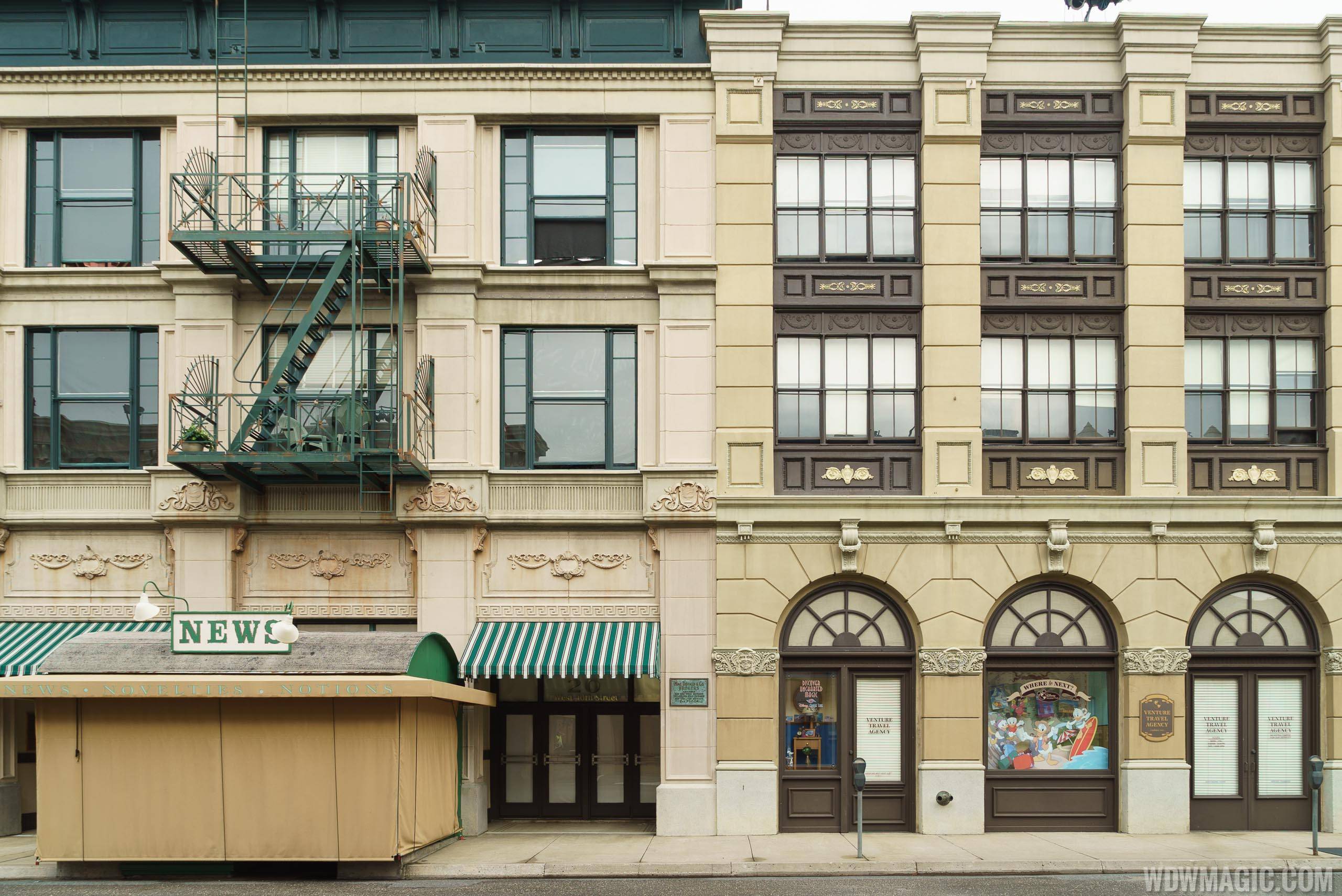 Streets of America facades - New York Venture Travel Agency