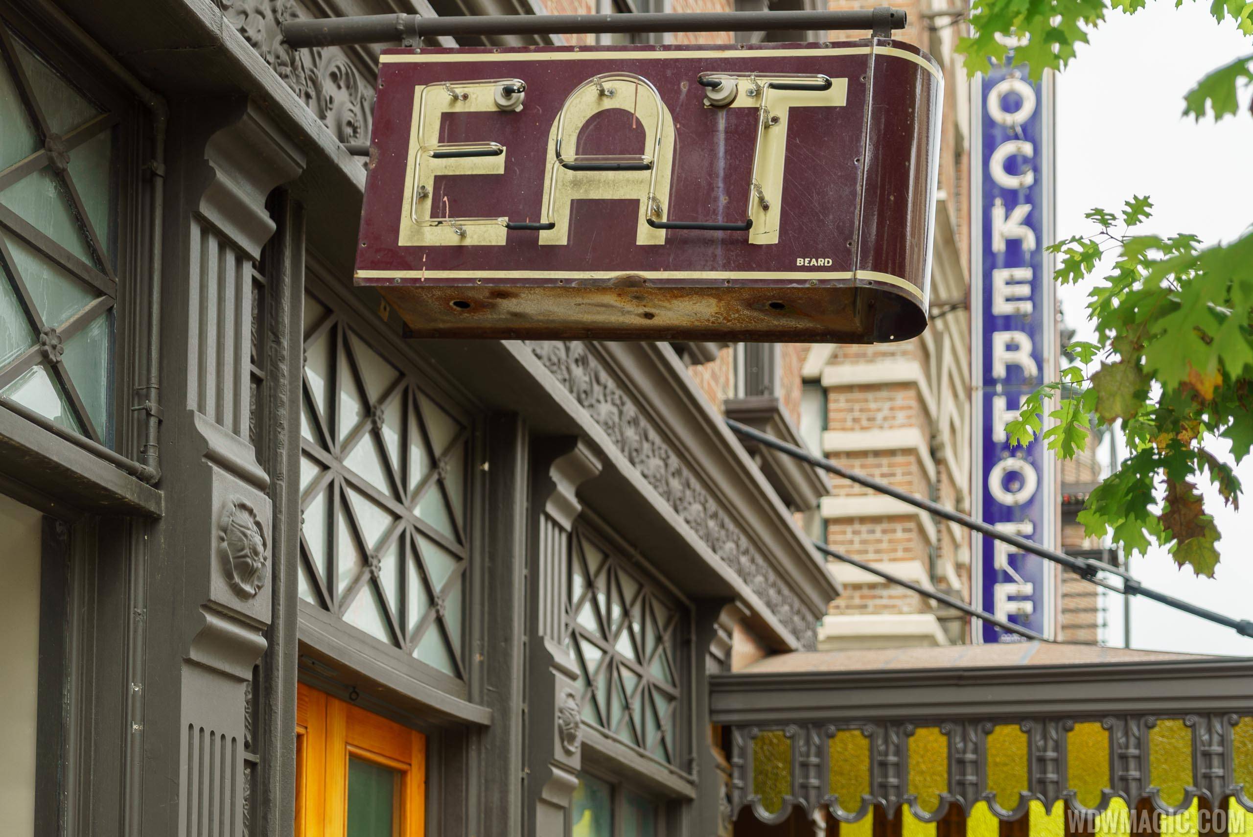 Streets of America facades - New York Eat sign