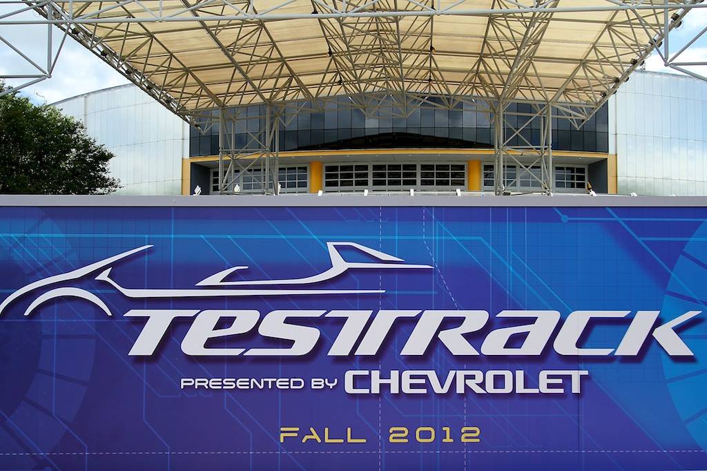 Test Track walled off for refurbishment