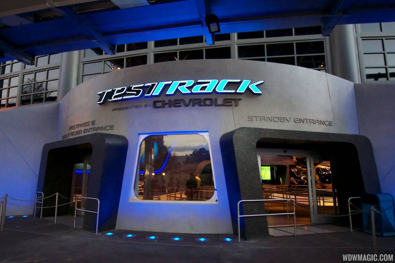 New 2012 Test Track - Main entrance at dusk